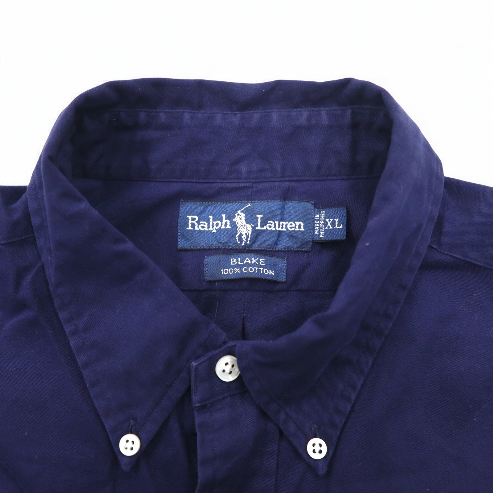 RALPH LAUREN anni '90, camicia button-down BLAKE, taglia XL, blu navy, ricamo piccolo cavallo
