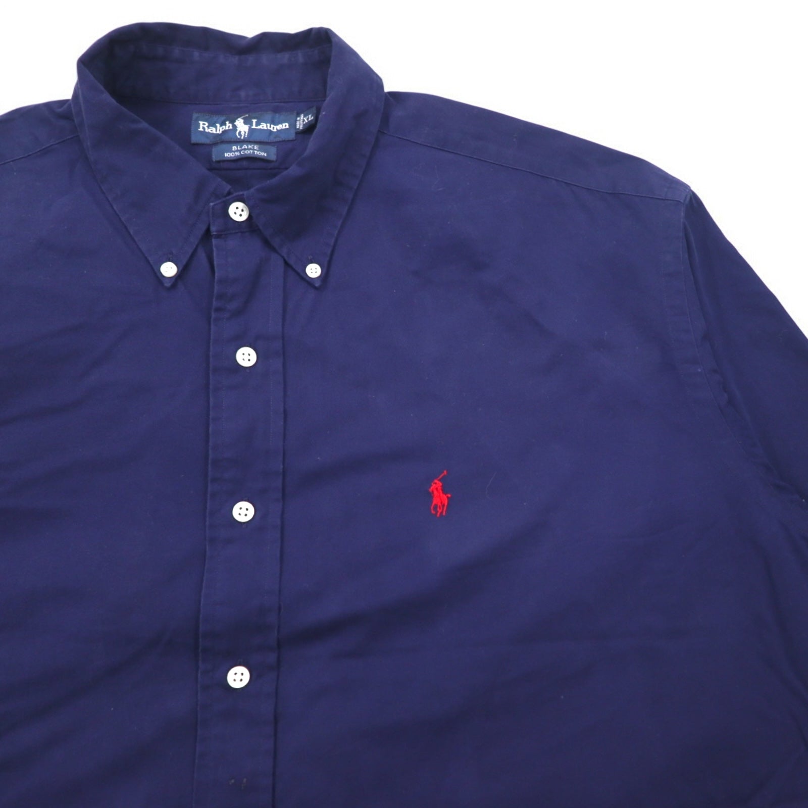 RALPH LAUREN anni '90, camicia button-down BLAKE, taglia XL, blu navy, ricamo piccolo cavallo