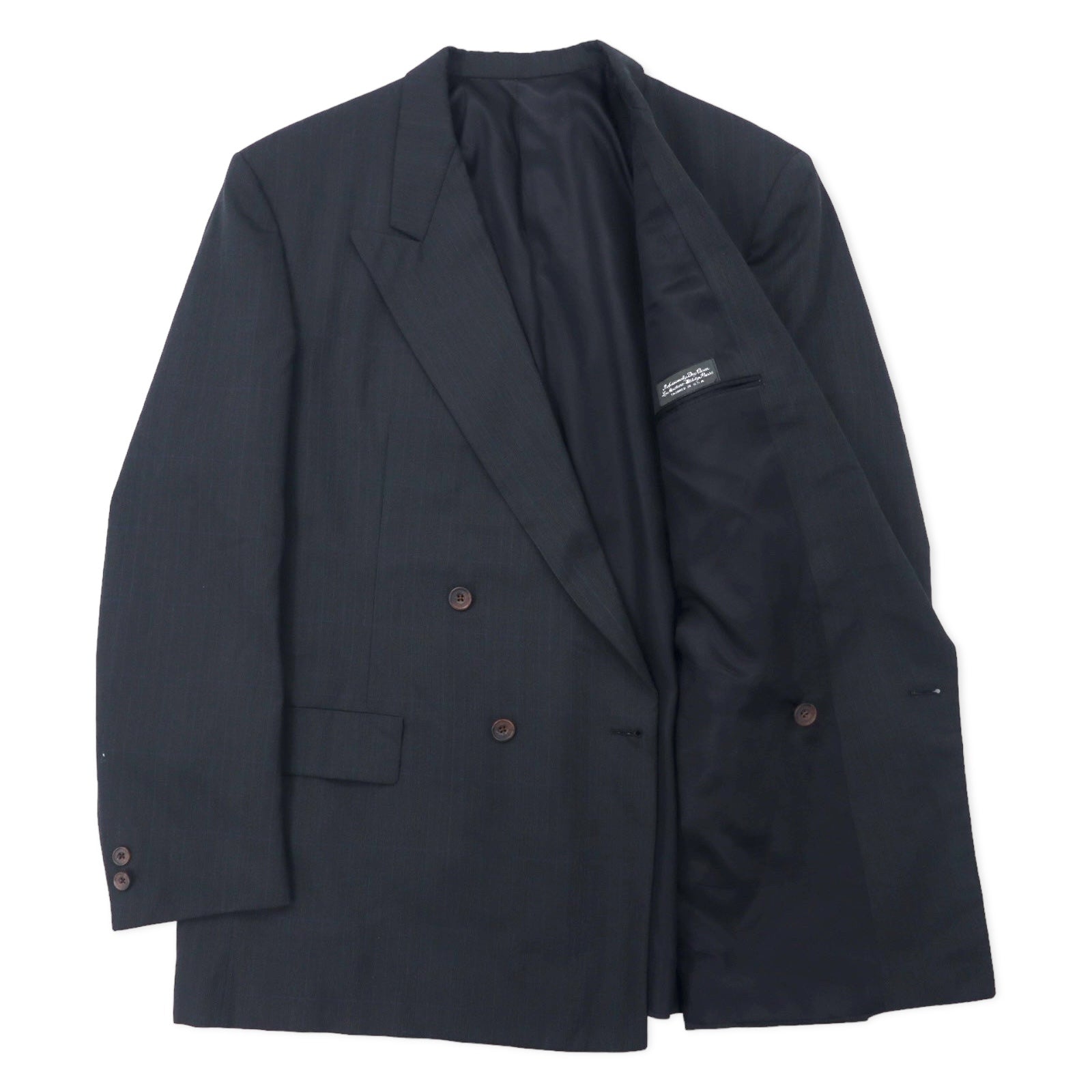 Christian Dior MONSIEUR USA Blazer doppio petto XL Grigio Gessato Lana Vintage UNION MADE