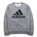 adidas エッセンシャルズ ビッグロゴ スウェット M グレー コットン GK9077