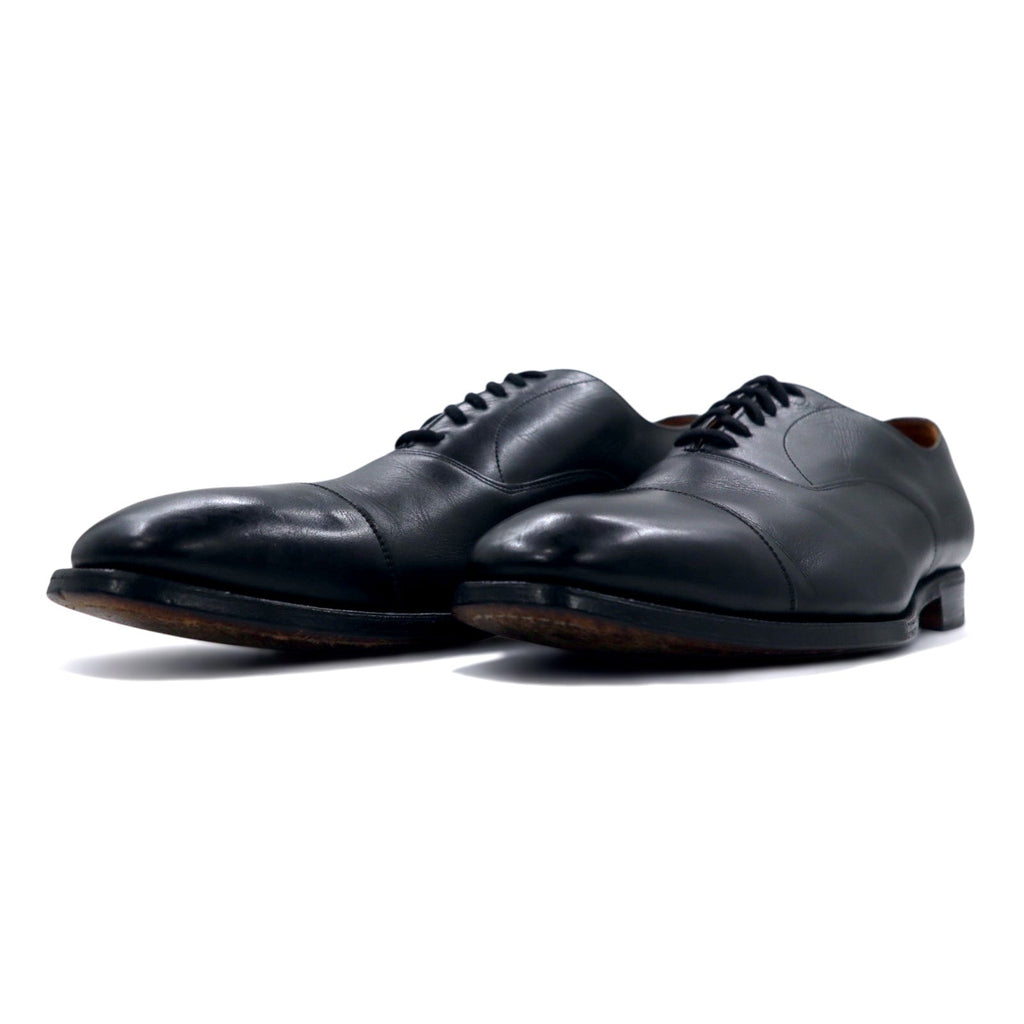 Church's CONSUL scarpe eleganti con cap-toe 73 Last, made in Inghilterra, 29-29.5cm, pelle di vitello nera, Custom Grade