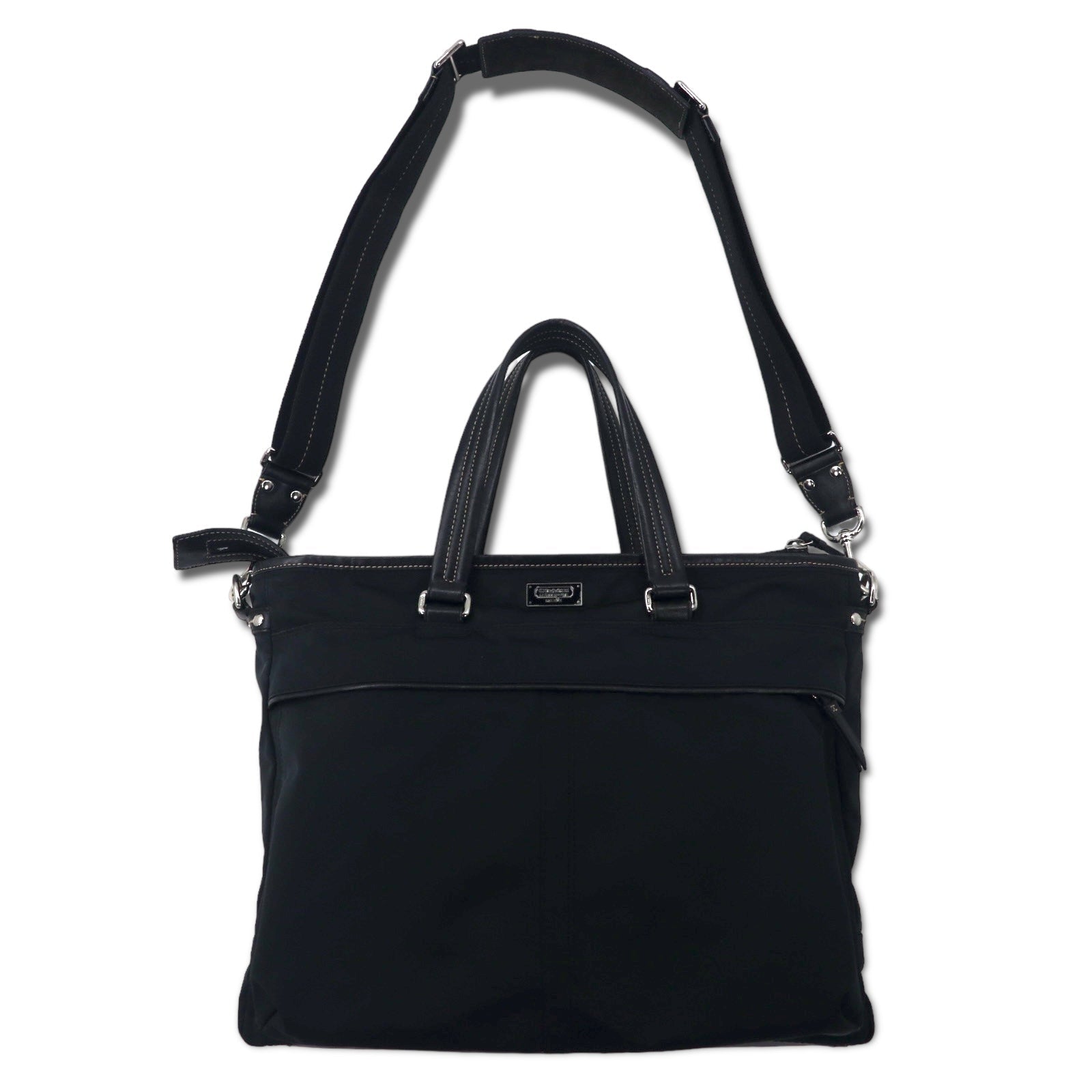 COACH Borsa business 2WAY Borsa tote nera Nylon Pelle 70211