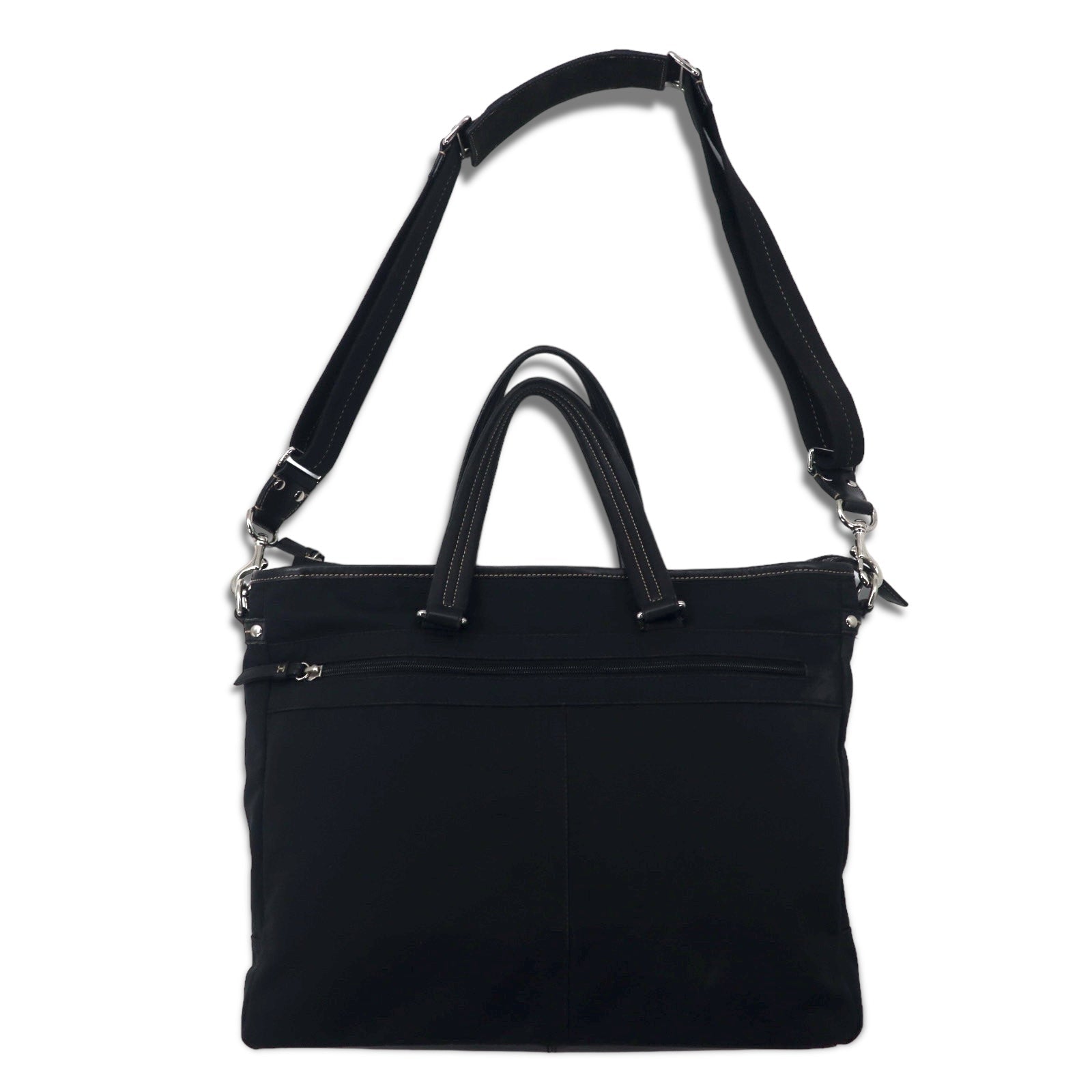 COACH Borsa business 2WAY Borsa tote nera Nylon Pelle 70211