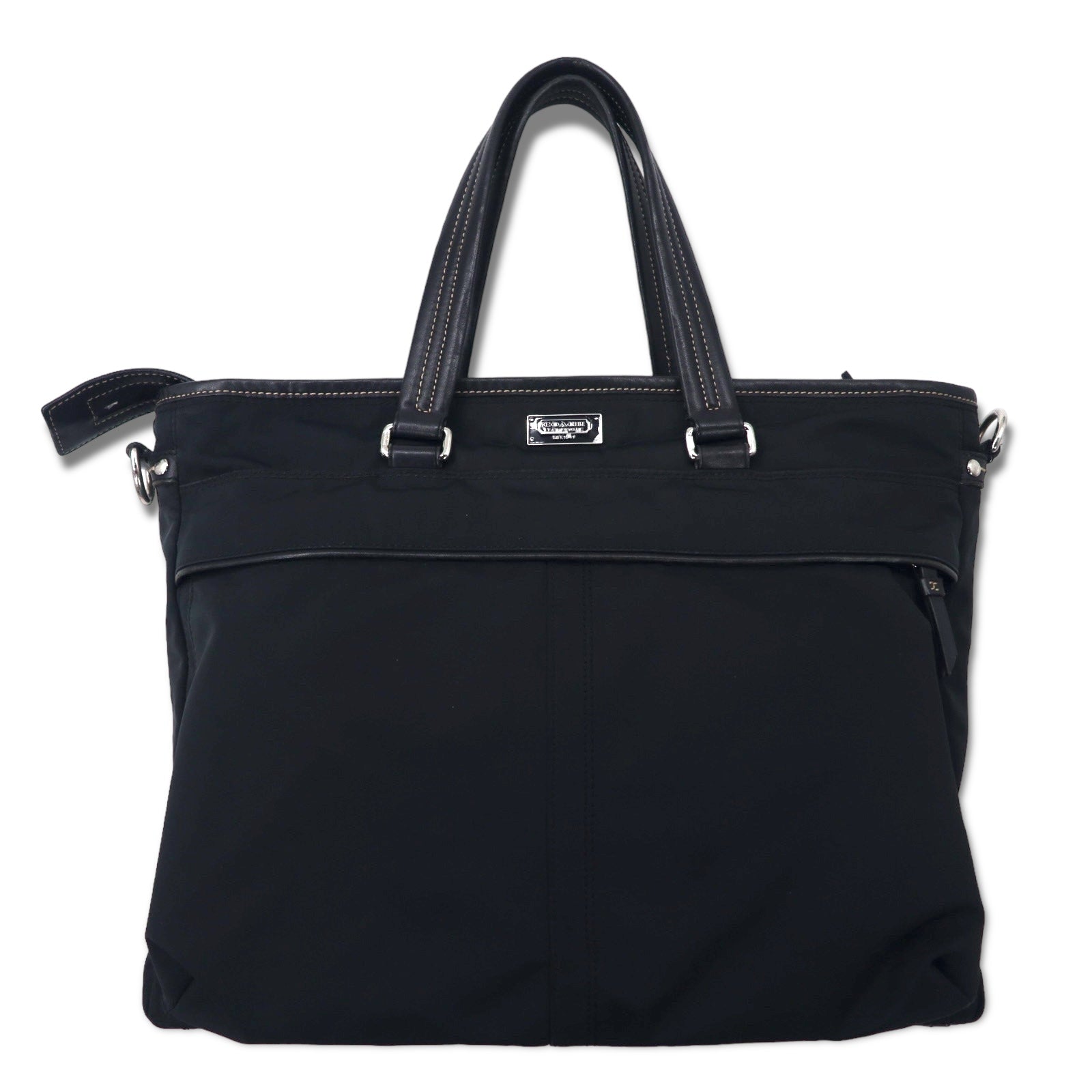 COACH Borsa business 2WAY Borsa tote nera Nylon Pelle 70211
