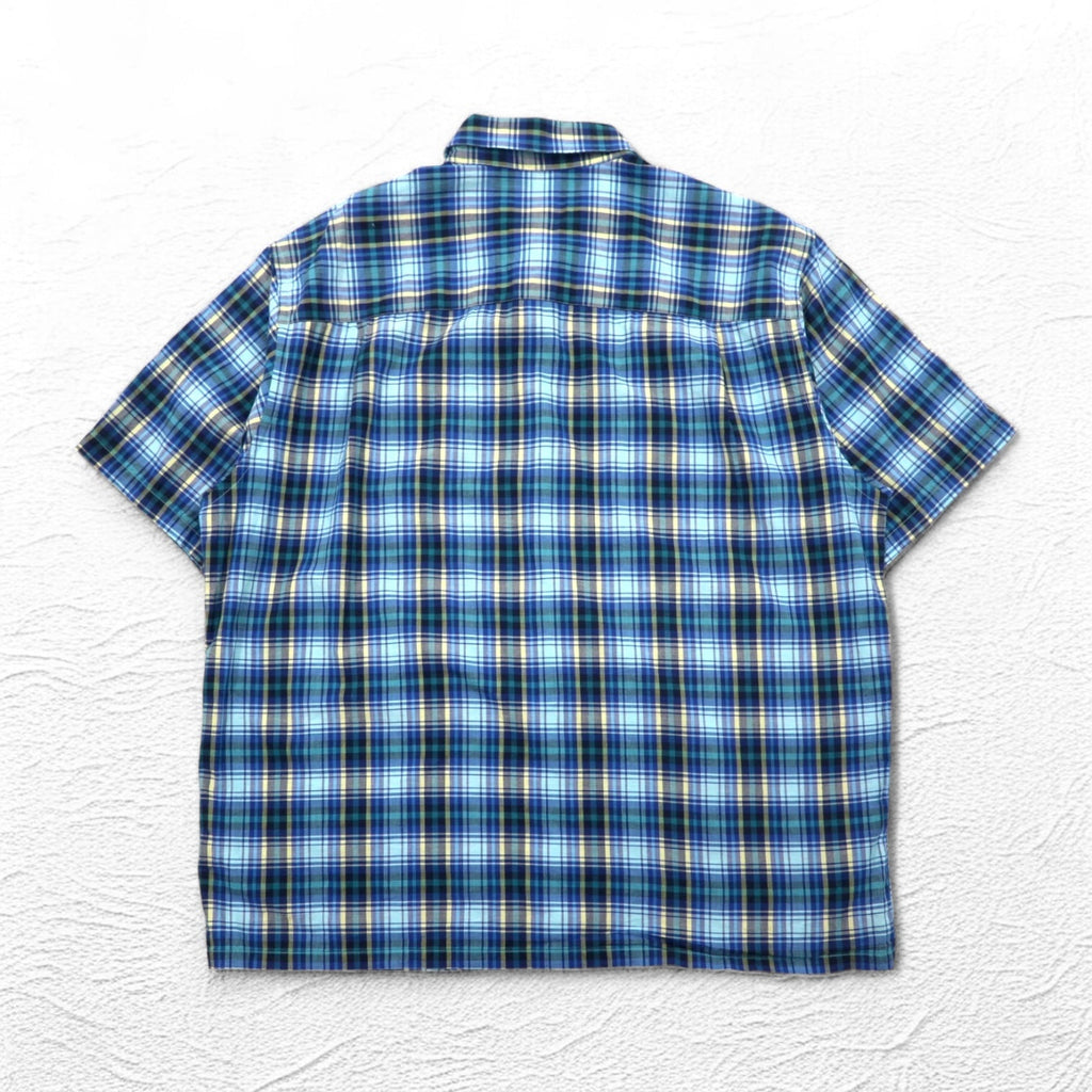 PENDLETON 半袖シャツ XL ブルー チェック コットン 胸ポケット