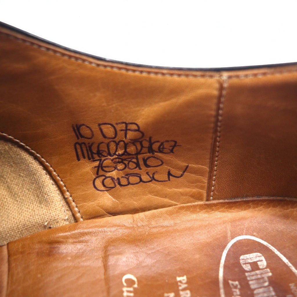 Church's CONSUL scarpe eleganti con cap-toe 73 Last, made in Inghilterra, 29-29.5cm, pelle di vitello nera, Custom Grade