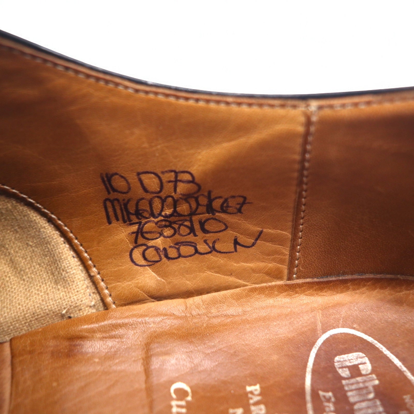 Church's CONSUL scarpe eleganti con cap-toe 73 Last, made in Inghilterra, 29-29.5cm, pelle di vitello nera, Custom Grade