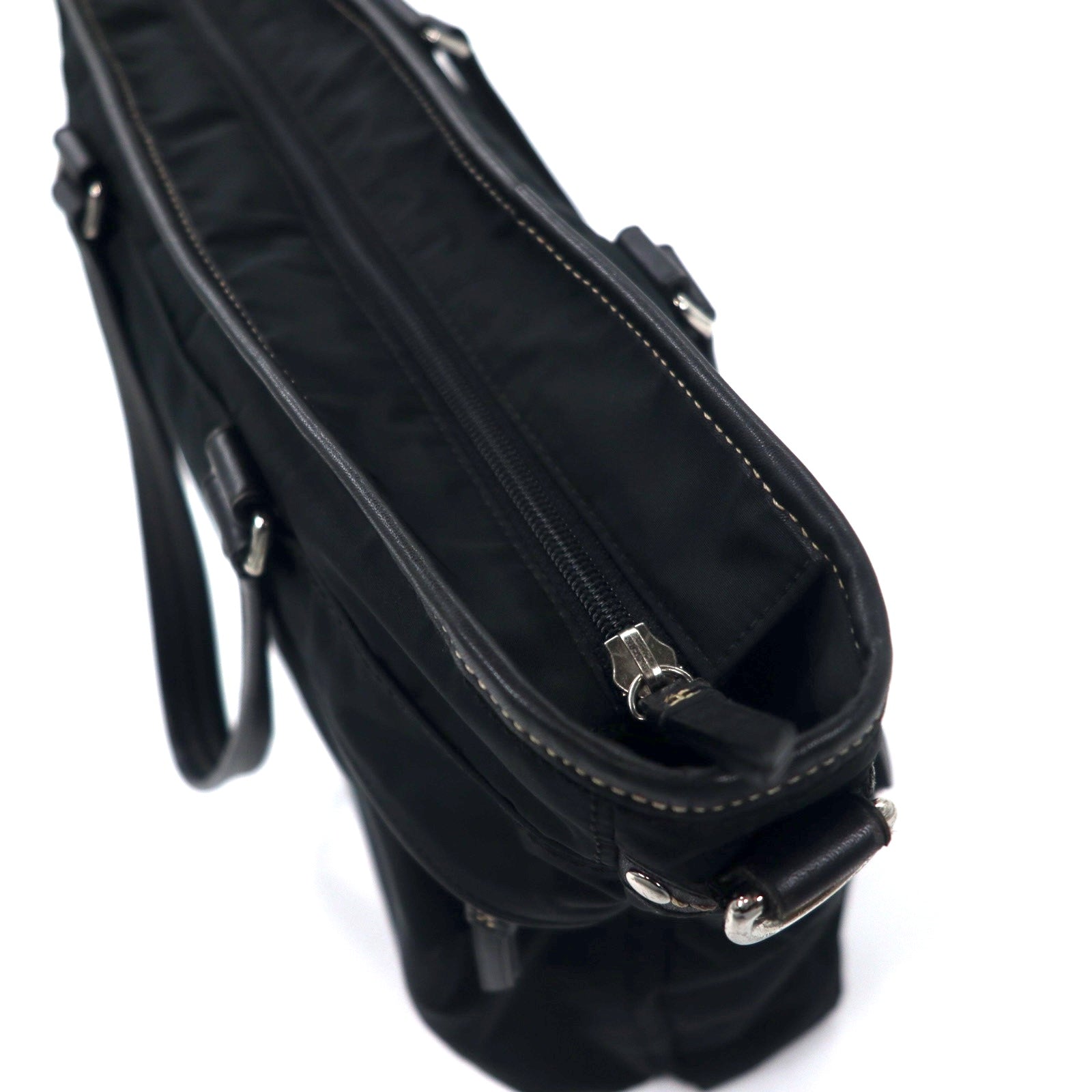 COACH Borsa business 2WAY Borsa tote nera Nylon Pelle 70211