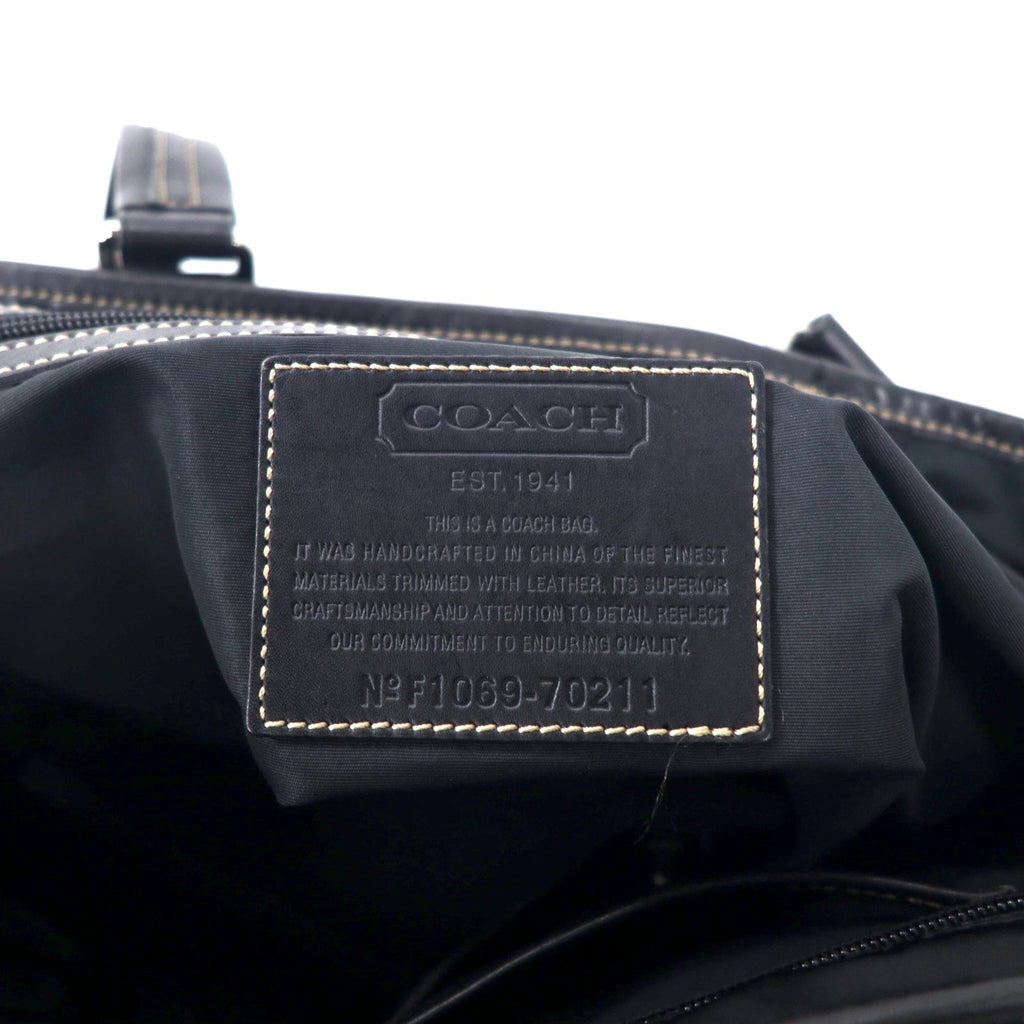 COACH Borsa business 2WAY Borsa tote nera Nylon Pelle 70211