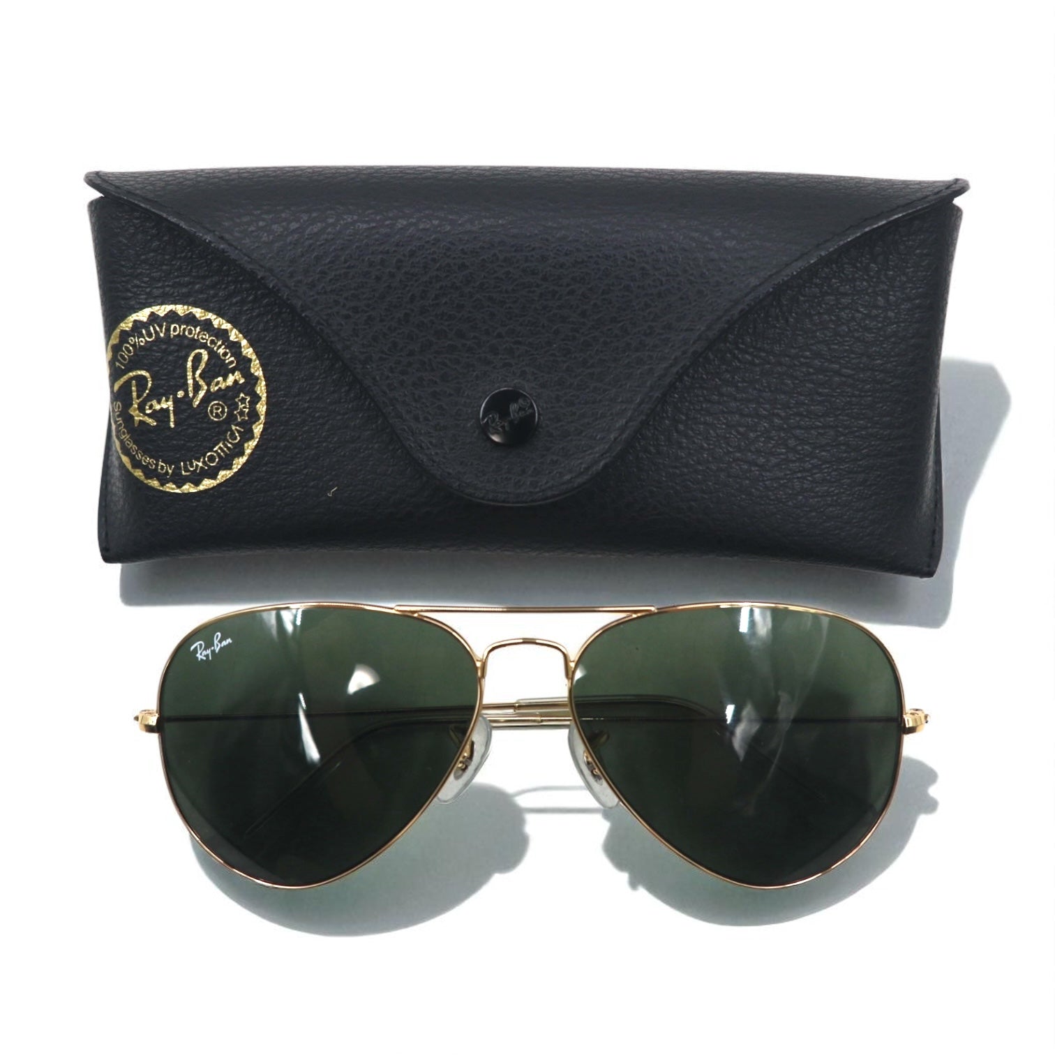 Ray-Ban Aviator Occhiali da Sole a Goccia Doppio Ponte LARGE METAL RB3025 58-14 135 3N Made in Italy