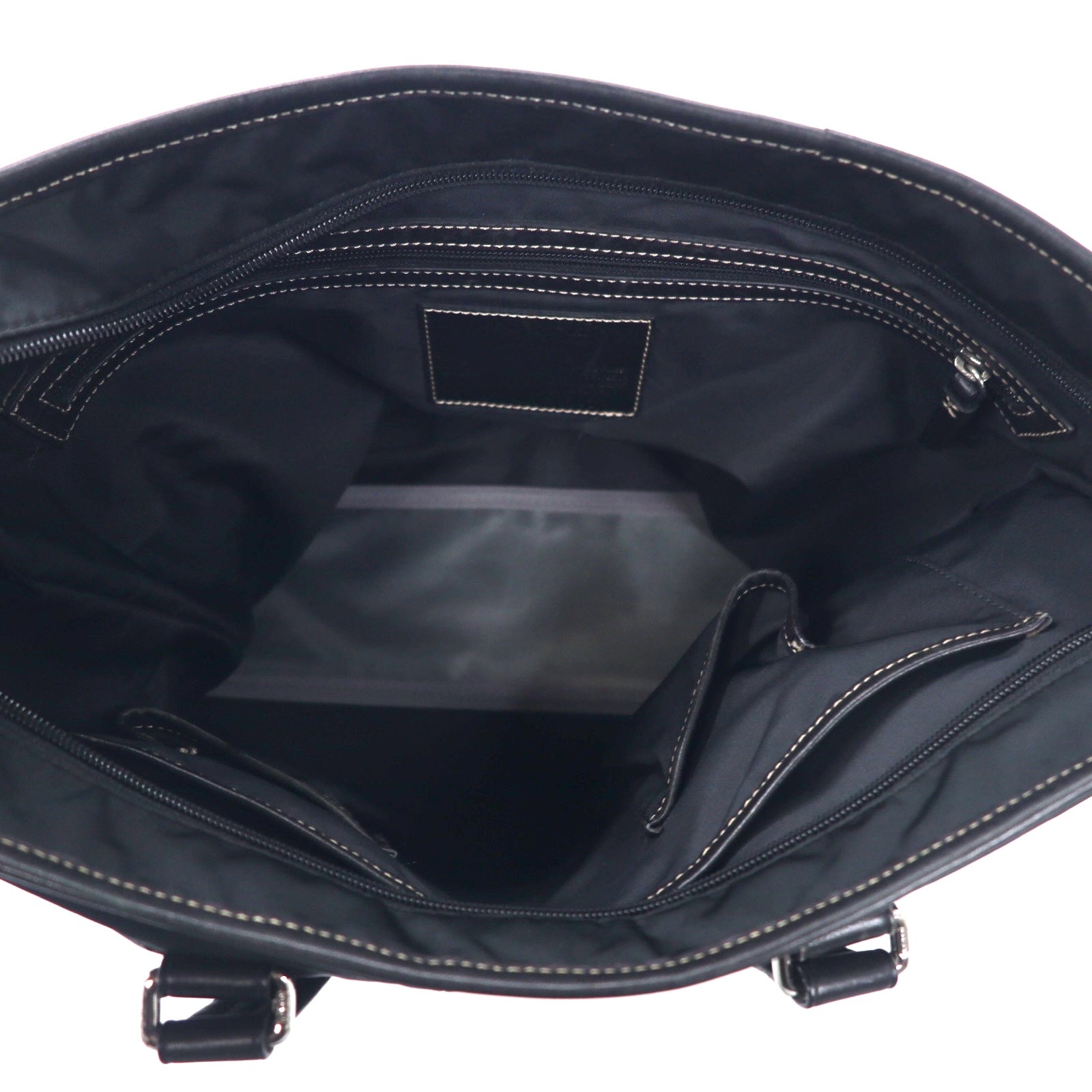 COACH Borsa business 2WAY Borsa tote nera Nylon Pelle 70211