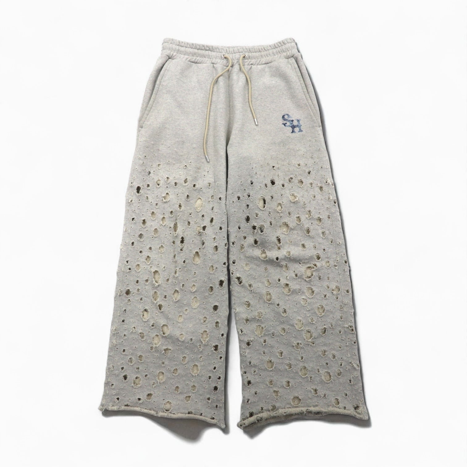 SUGARHILL クラッシュ スウェット トラウザーズ CRUSHED SWEAT TROUSERS パンツ M グレー ダメージ加工 日本製