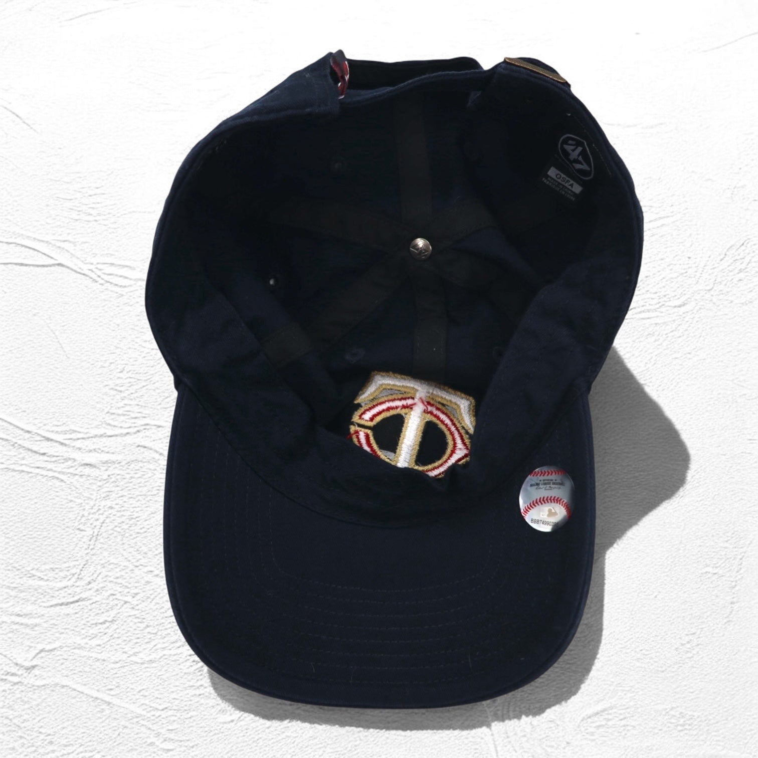 47BRAND Cappellino da baseball FREE, regolabile, blu navy, cotone, MLB Minnesota Twins