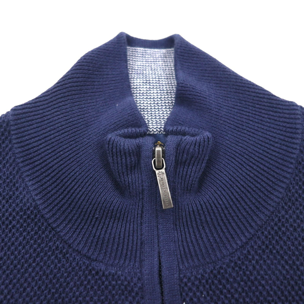 Brooks Brothers ハーフジップ ドライバーズニット セーター M ネイビー ハイネック