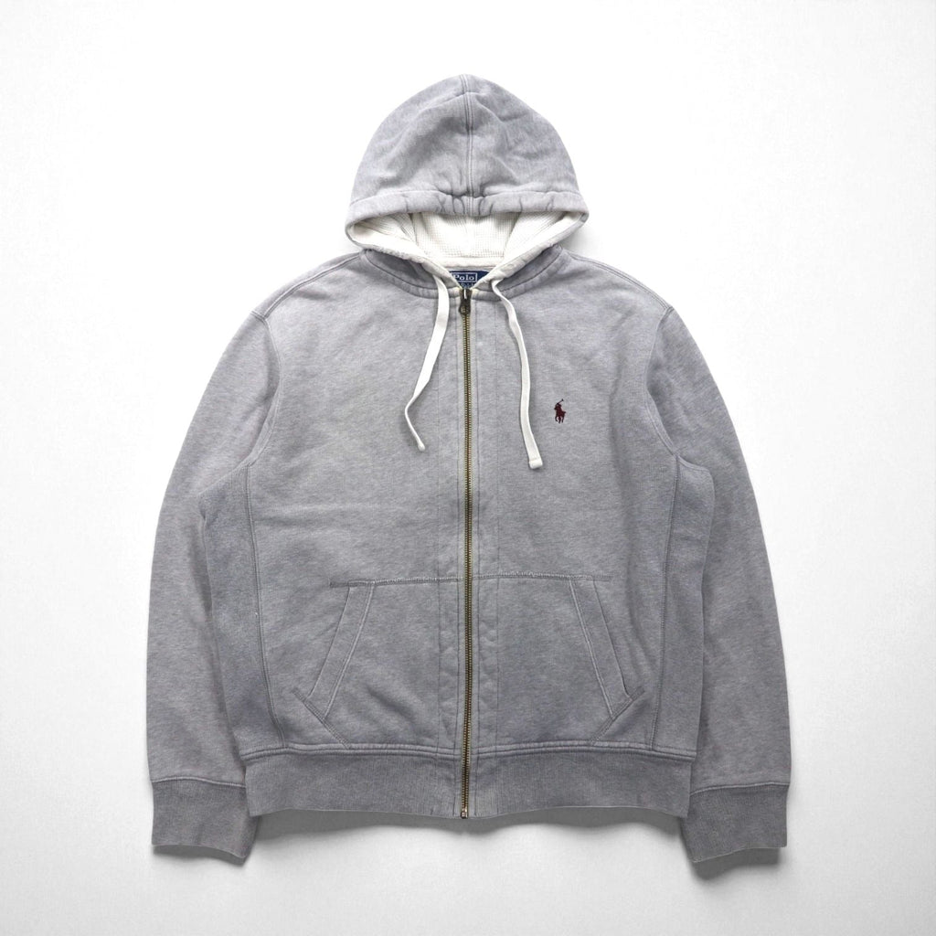 Polo Ralph Lauren 90年代 リバースウィーブ ジップパーカー L グレー スモールポニー刺繡