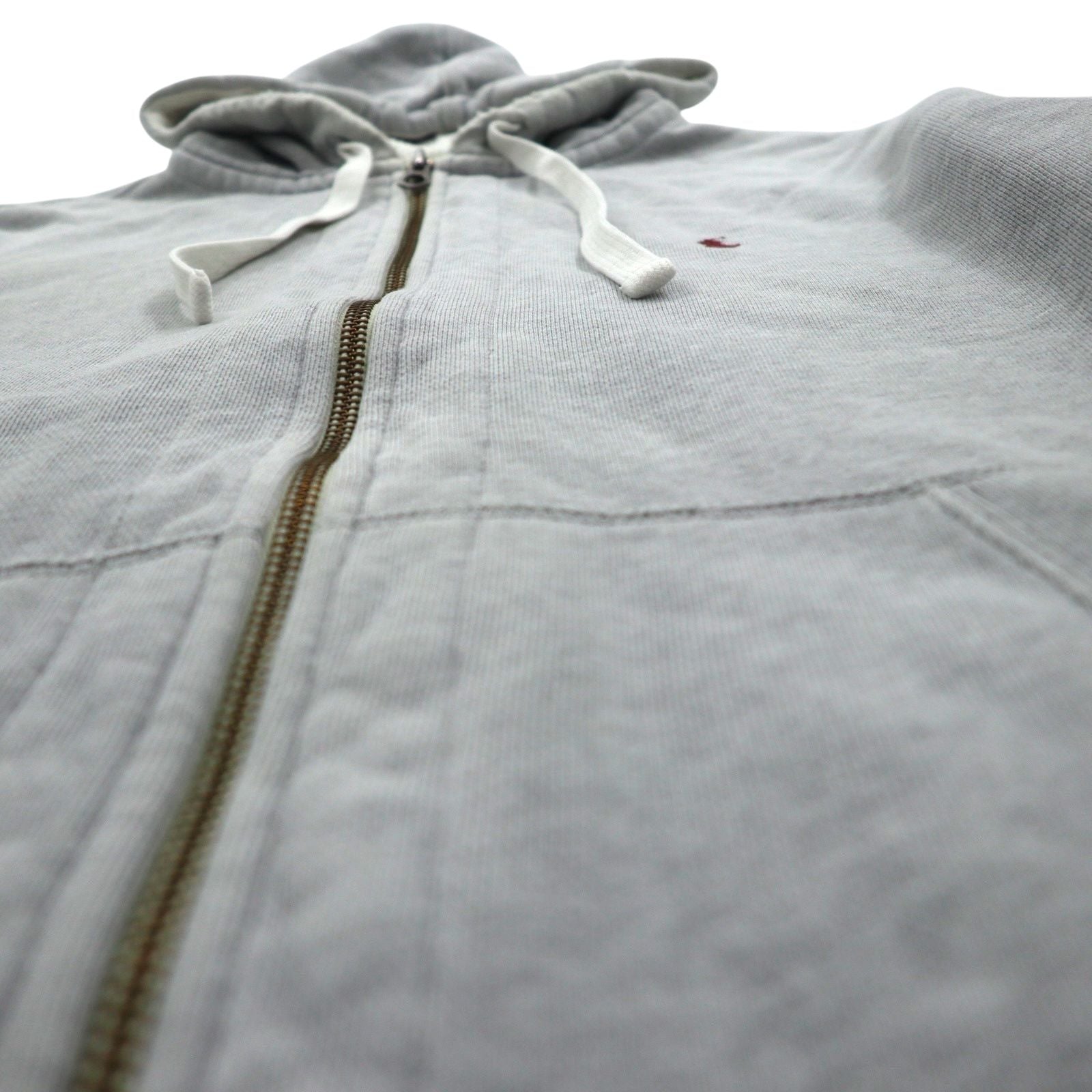 Polo Ralph Lauren 90年代 リバースウィーブ ジップパーカー L グレー スモールポニー刺繡