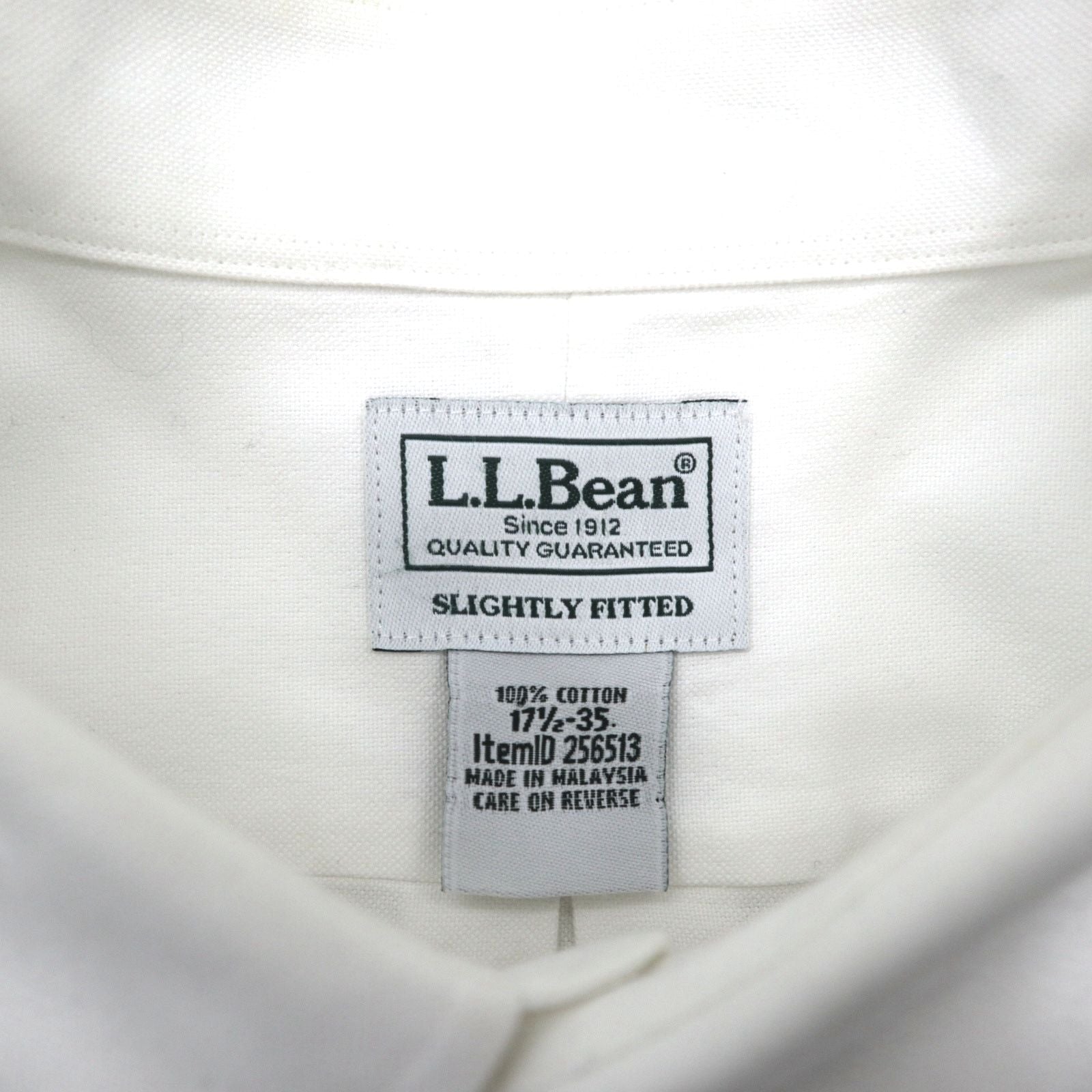 L.L.Bean オックスフォード ボタンダウンシャツ XL ホワイト 胸ポケット SLIGHTLY FITTED 256513