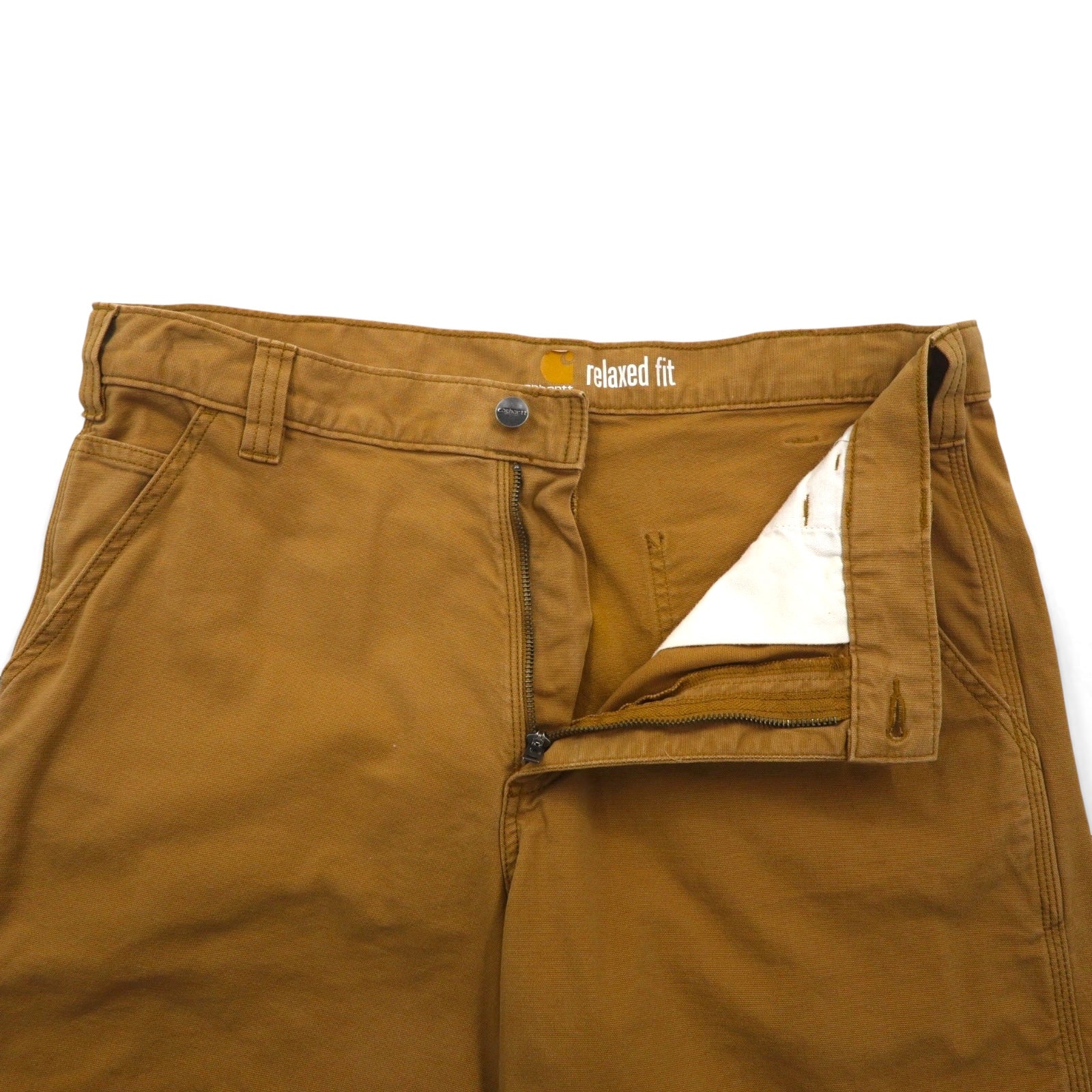 Carhartt Pantaloncini da Lavoro Corti in Tela di Anatra Vestibilità Rilassata RUGGED FLEX RIGBY WORK SHORTS L Beige 102514