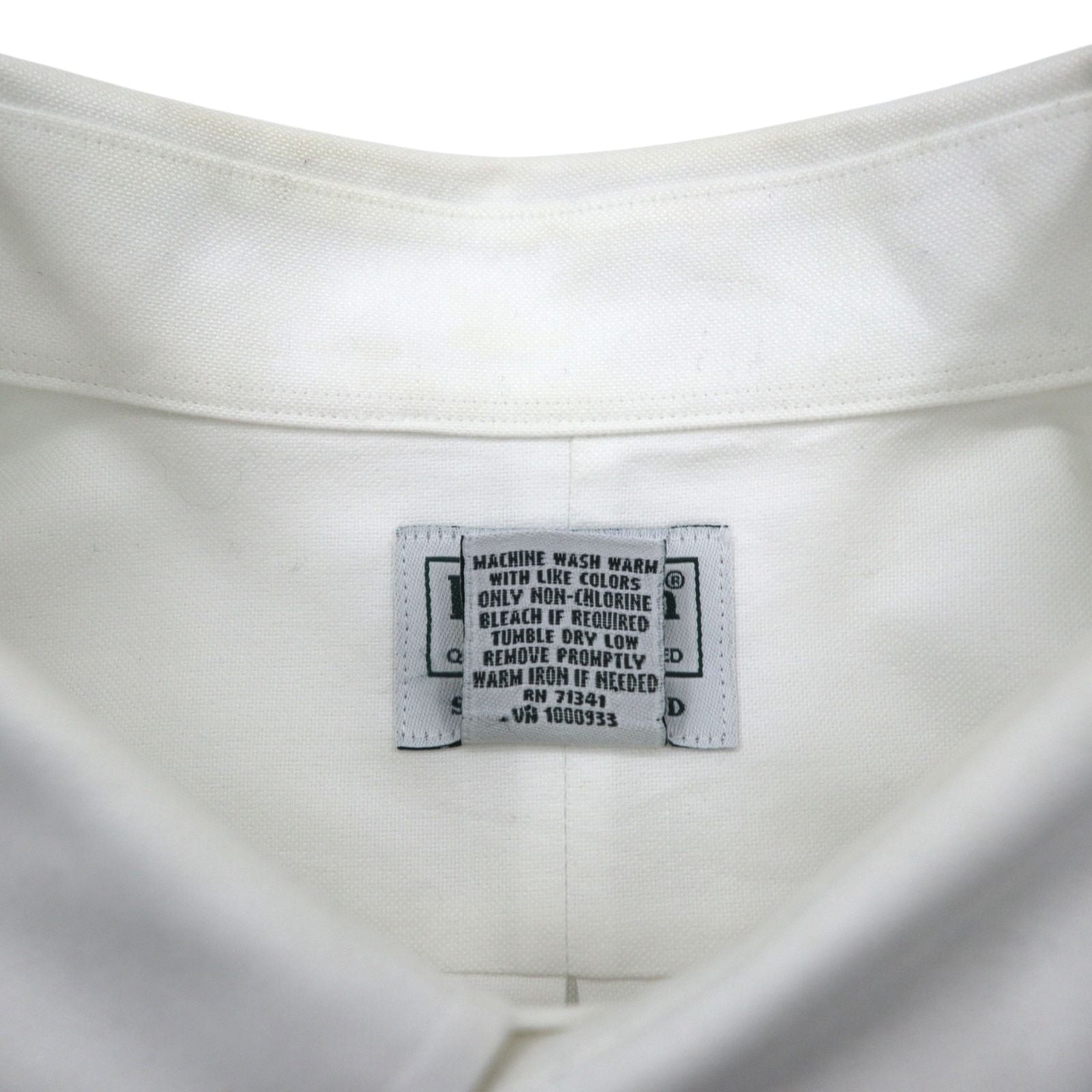 L.L.Bean オックスフォード ボタンダウンシャツ XL ホワイト 胸ポケット SLIGHTLY FITTED 256513