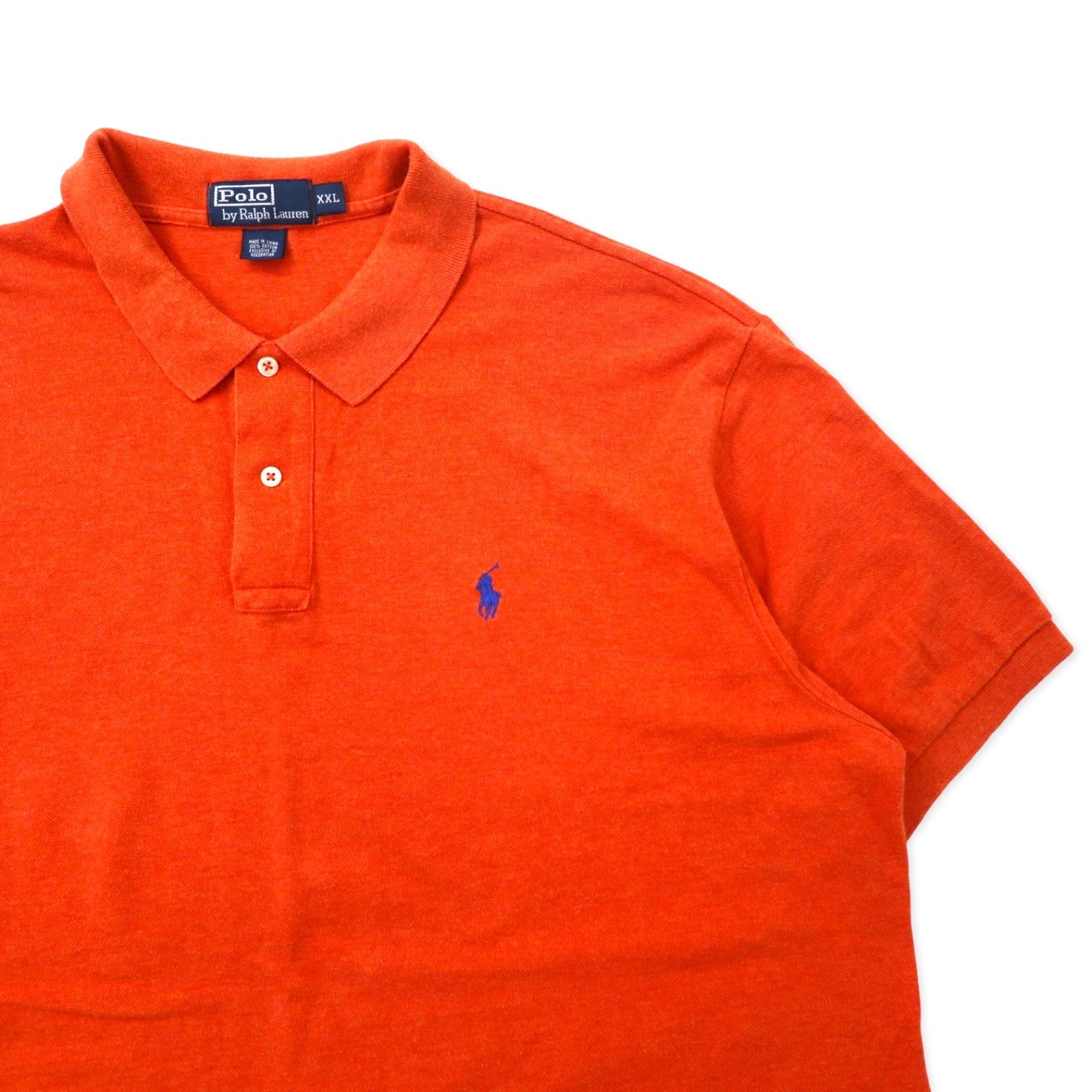 Polo by Ralph Lauren Polo XXL arancione cotone piqué piccolo ricamo pony taglia grande