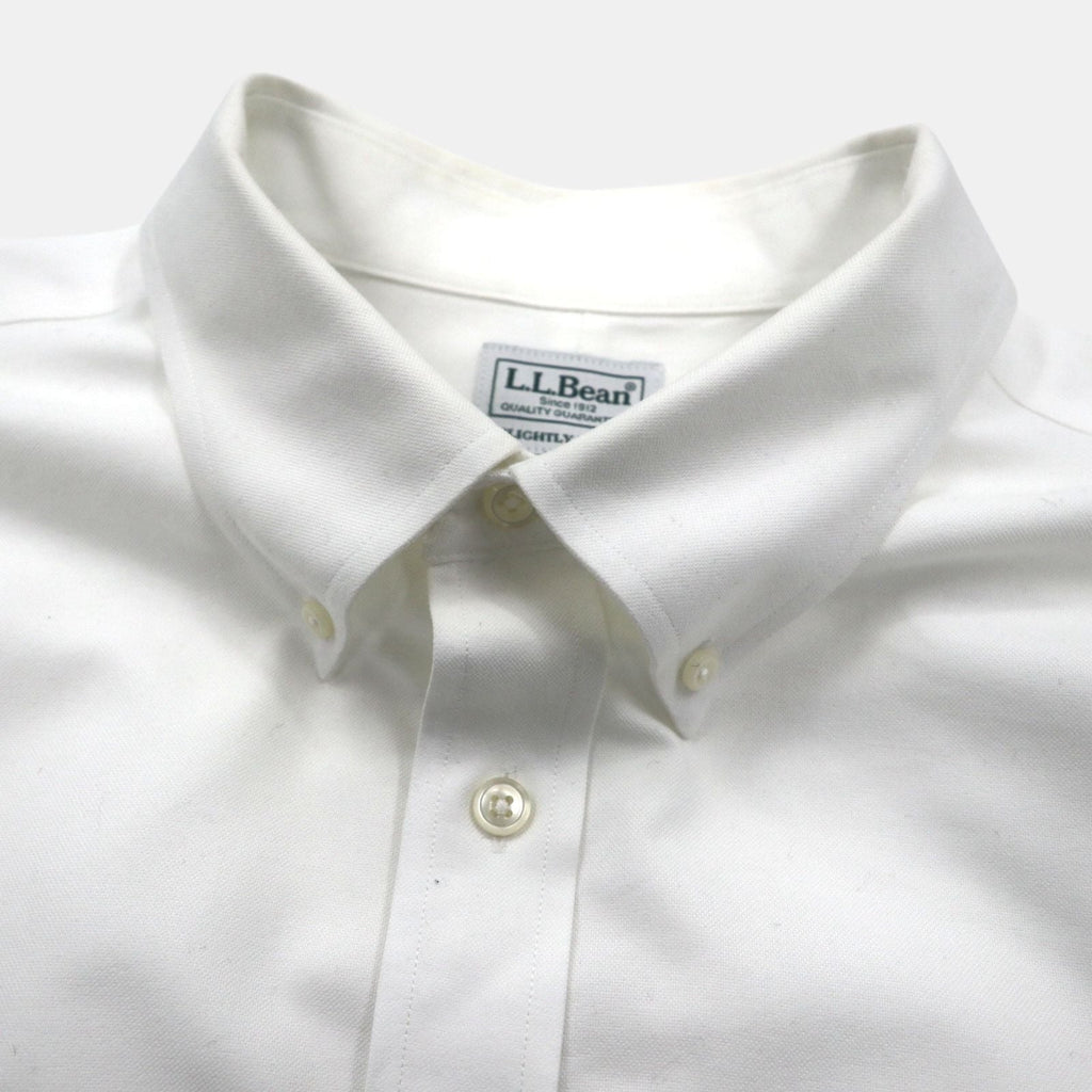 L.L.Bean オックスフォード ボタンダウンシャツ XL ホワイト 胸ポケット SLIGHTLY FITTED 256513