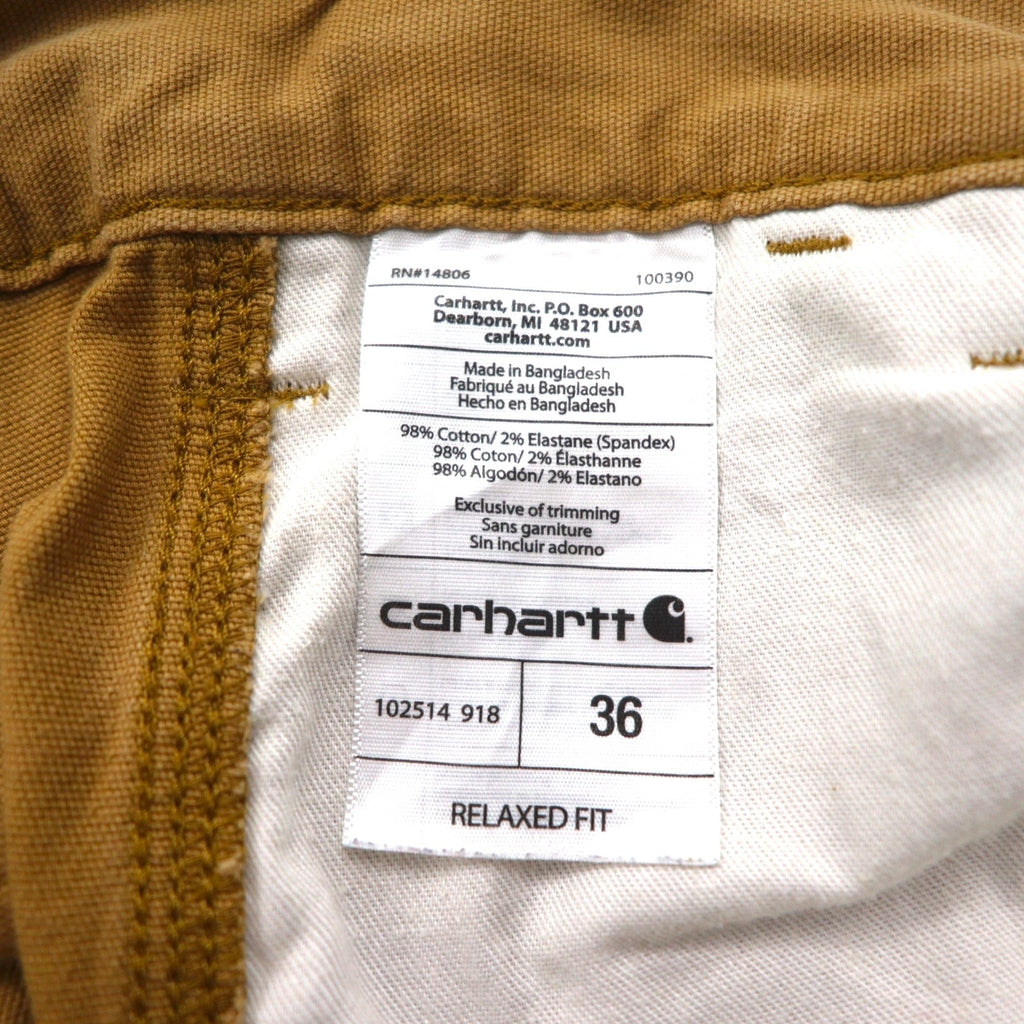 Carhartt Pantaloncini da Lavoro Corti in Tela di Anatra Vestibilità Rilassata RUGGED FLEX RIGBY WORK SHORTS L Beige 102514