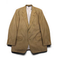 COACH Prodotto negli USA Old Coach Giacca sartoriale 2 bottoni a quadri "gun club" L Beige Misto seta Lana