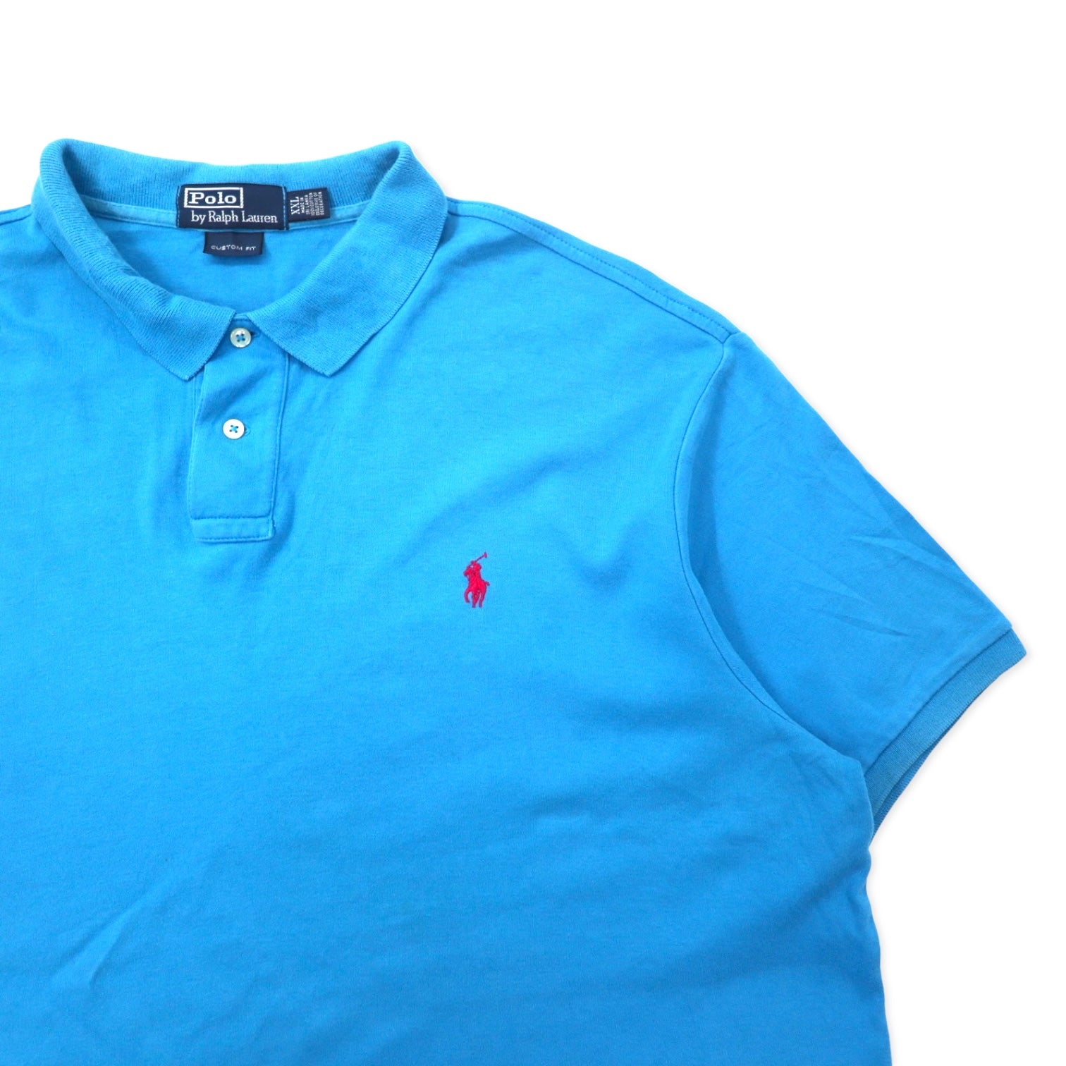 Polo by Ralph Lauren Polo, taglia XXL, colore blu, cotone, CUSTOM FIT, ricamo piccolo pony, taglia grande.