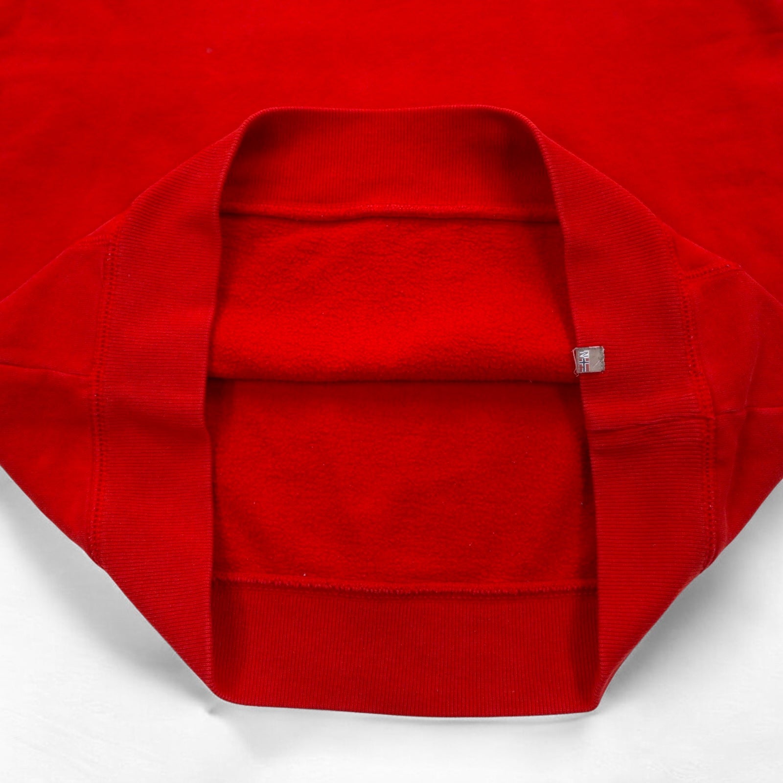 NAPAPIJRI felpa pullover con cappuccio taglia M, rossa, in cotone garzato con tasca frontale