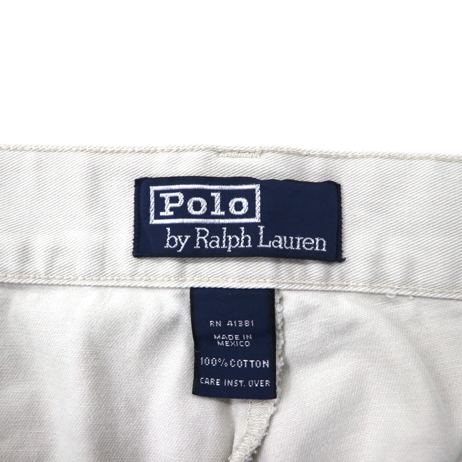 Polo by Ralph Lauren ワイドシルエット テーパード チノパンツ 35 ベージュ コットン PHILIP PANT メキシコ製