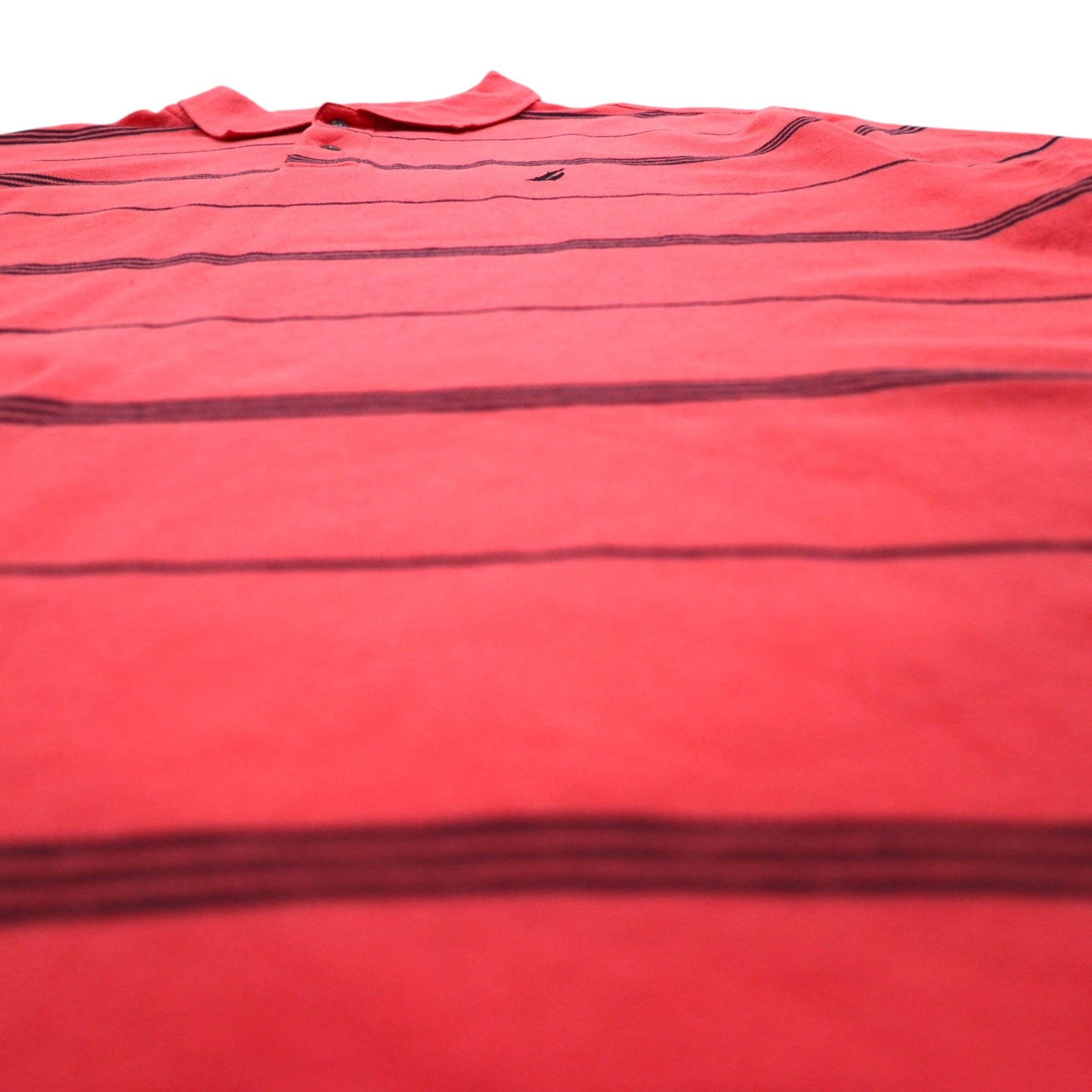NAUTICA Polo a righe Classic Fit 2XL rosa in piqué PERFORMANCE DECK SHIRT con logo ricamato