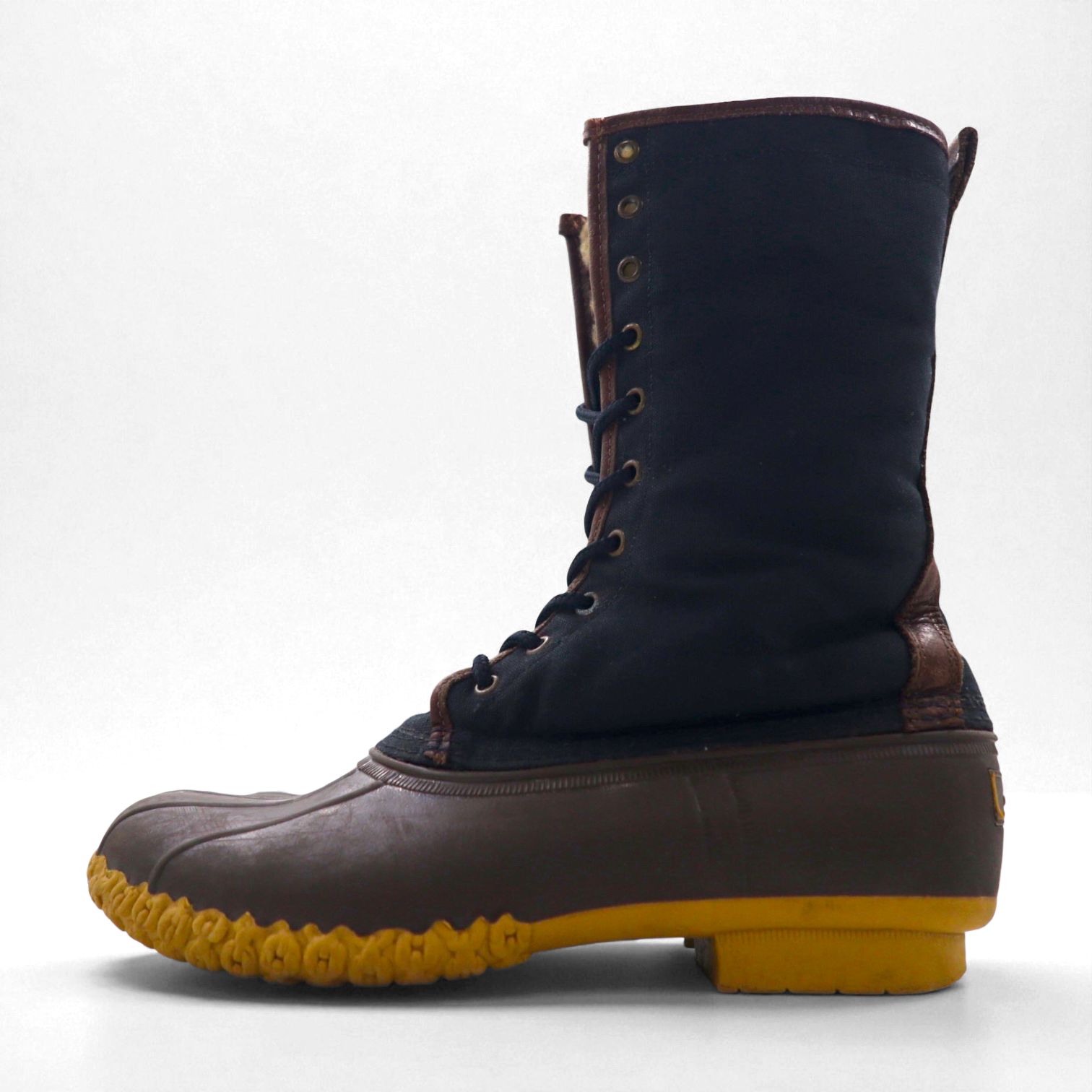 L.L.Bean ビーンブーツ ハンティングブーツ ラバー ダックブーツ 28cm ブラック Maine Hunting Boots ボアライナー レースアップ