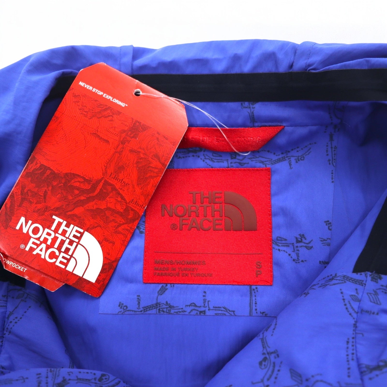 THE NORTH FACE RED LABEL × Slam Jam Giacca a Vento Anorak Taglia S Blu Fantasia Packable M1990 T92S5TS59 Nuovo con etichette