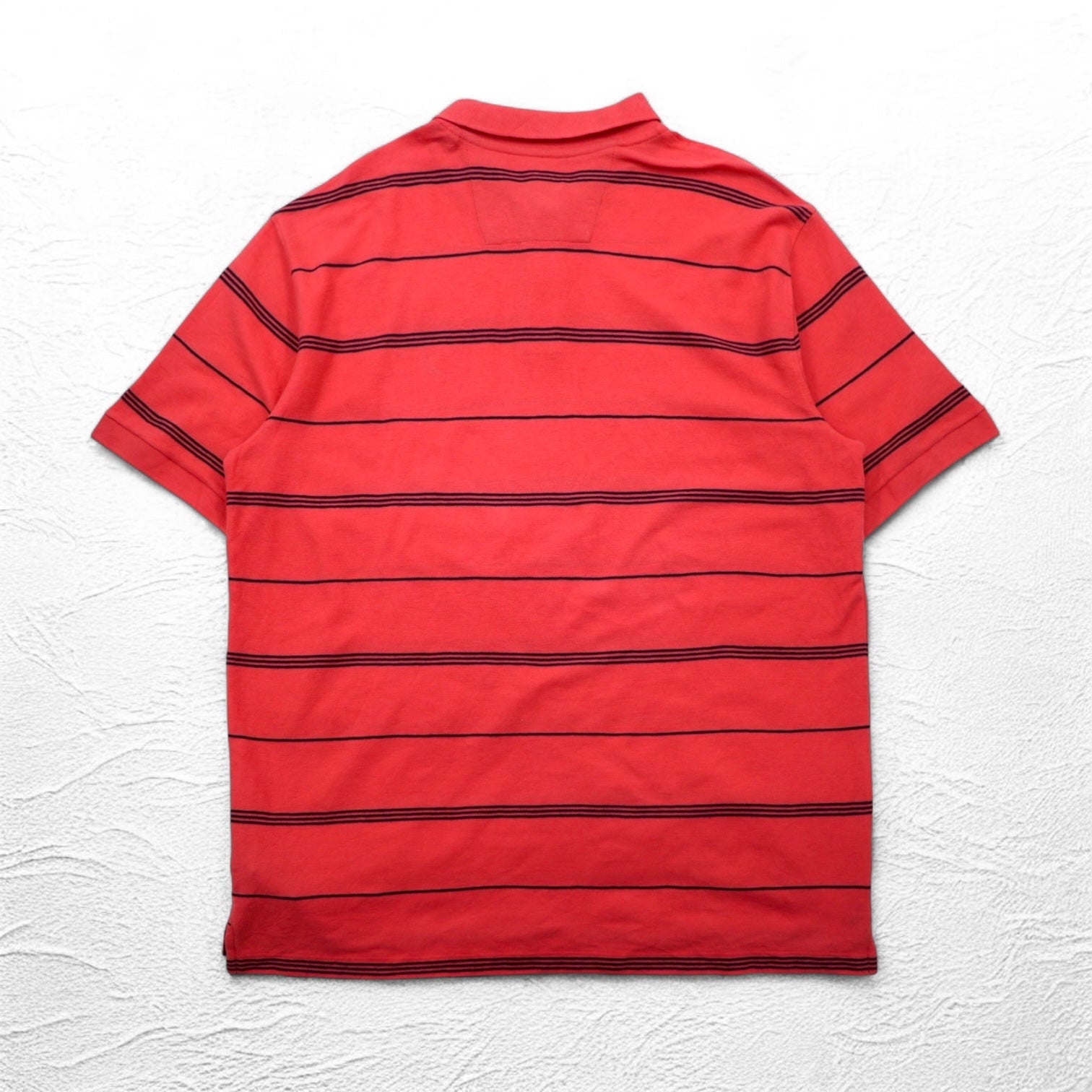 NAUTICA Polo a righe Classic Fit 2XL rosa in piqué PERFORMANCE DECK SHIRT con logo ricamato