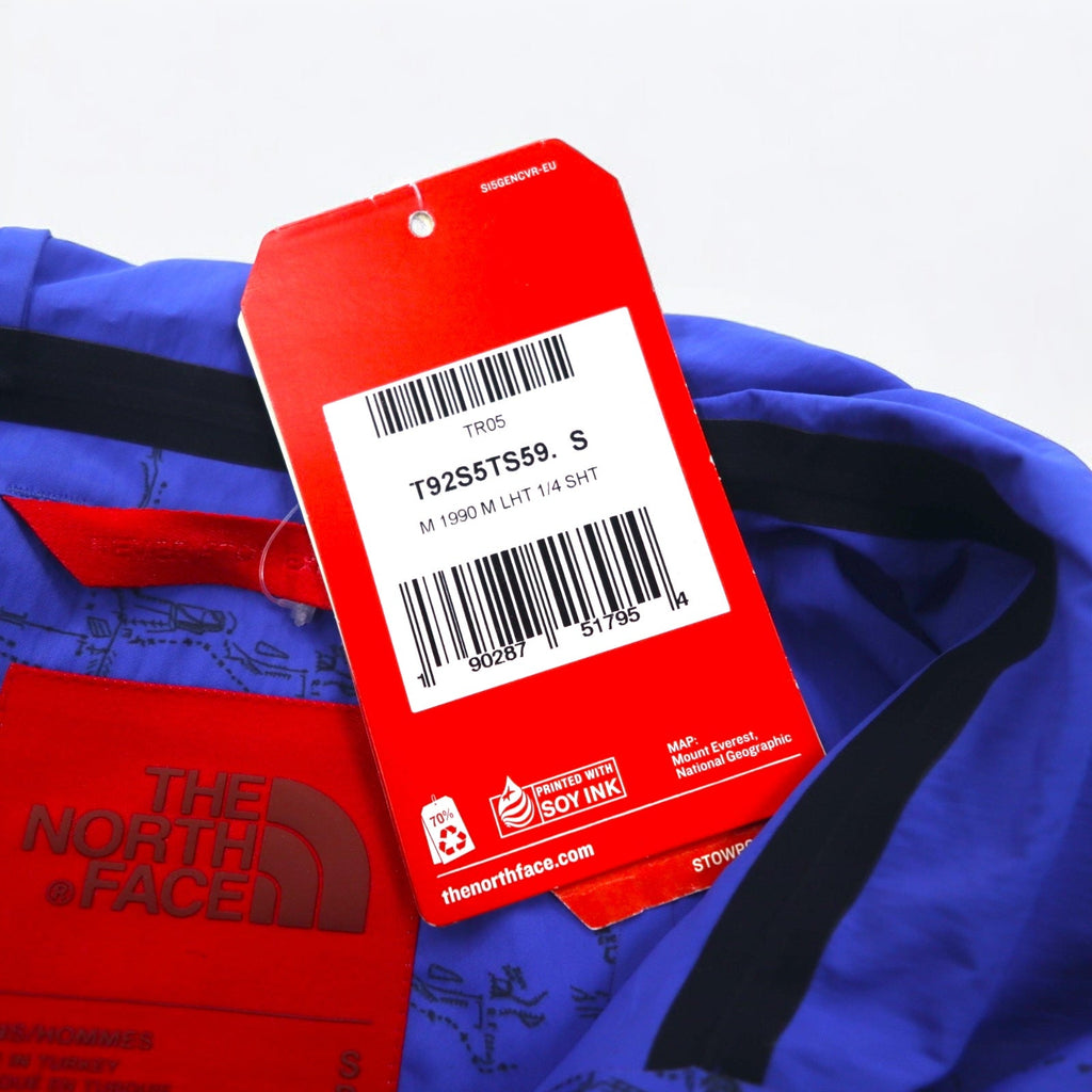 THE NORTH FACE RED LABEL × Slam Jam Giacca a Vento Anorak Taglia S Blu Fantasia Packable M1990 T92S5TS59 Nuovo con etichette