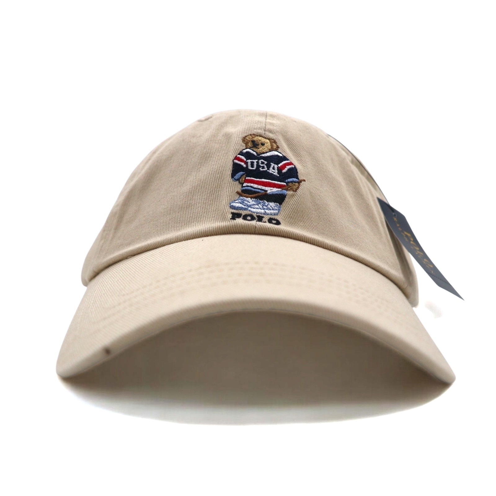 POLO RALPH LAUREN ポロベア ベースボールキャップ ONE ベージュ コットン ロゴ刺繍 710548524004 BSR 未使用品