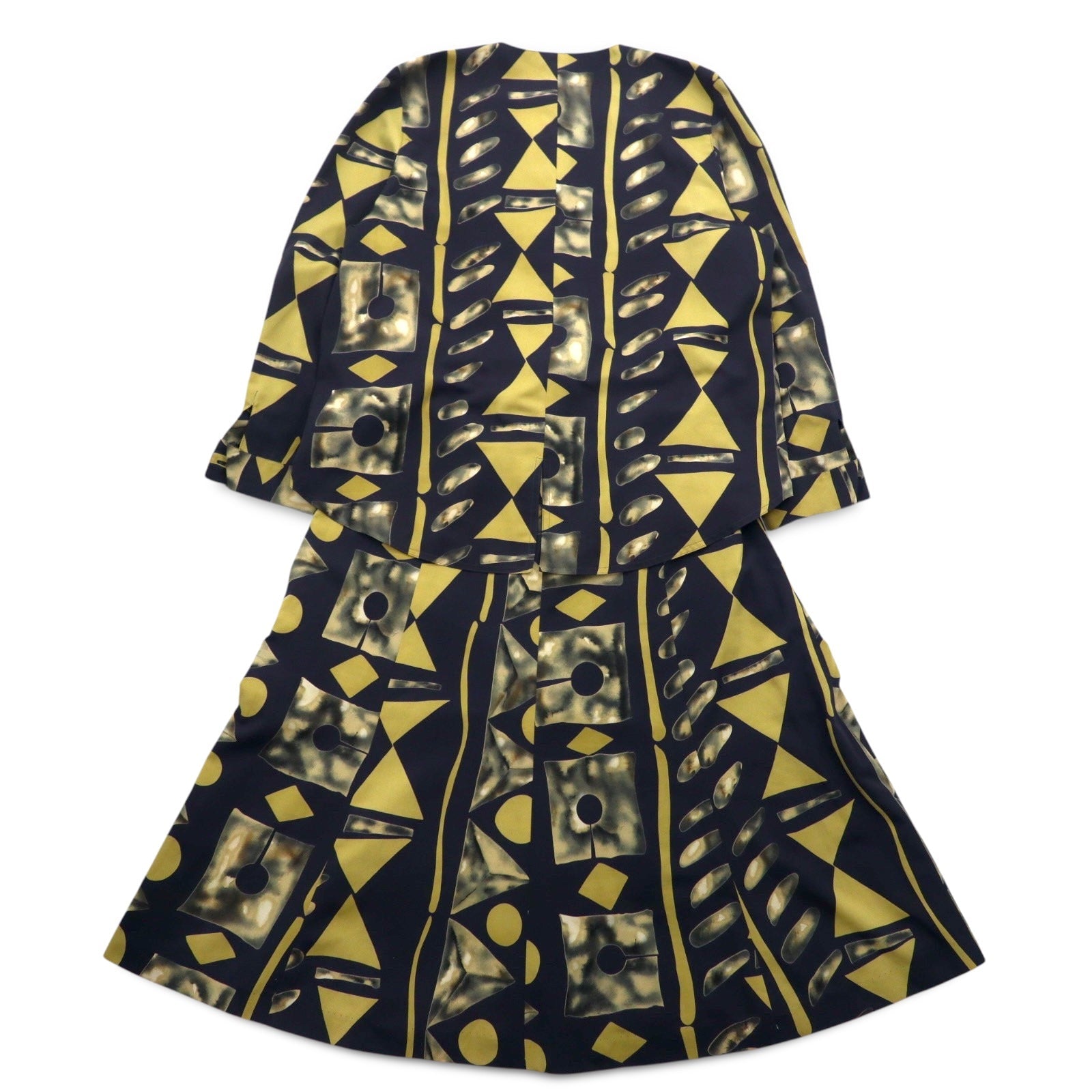 Vintage 90s Japan Made Retro Top and Skirt Set HORIBE レトロ セットアップ スカート XL 総柄 日本製
