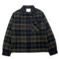WOOLRICH WOOLEN MILLS Giubbotto imbottito con zip L cachi a quadri lana doppia zip ARCHIVE PATTERN doppia zip WOOS0039