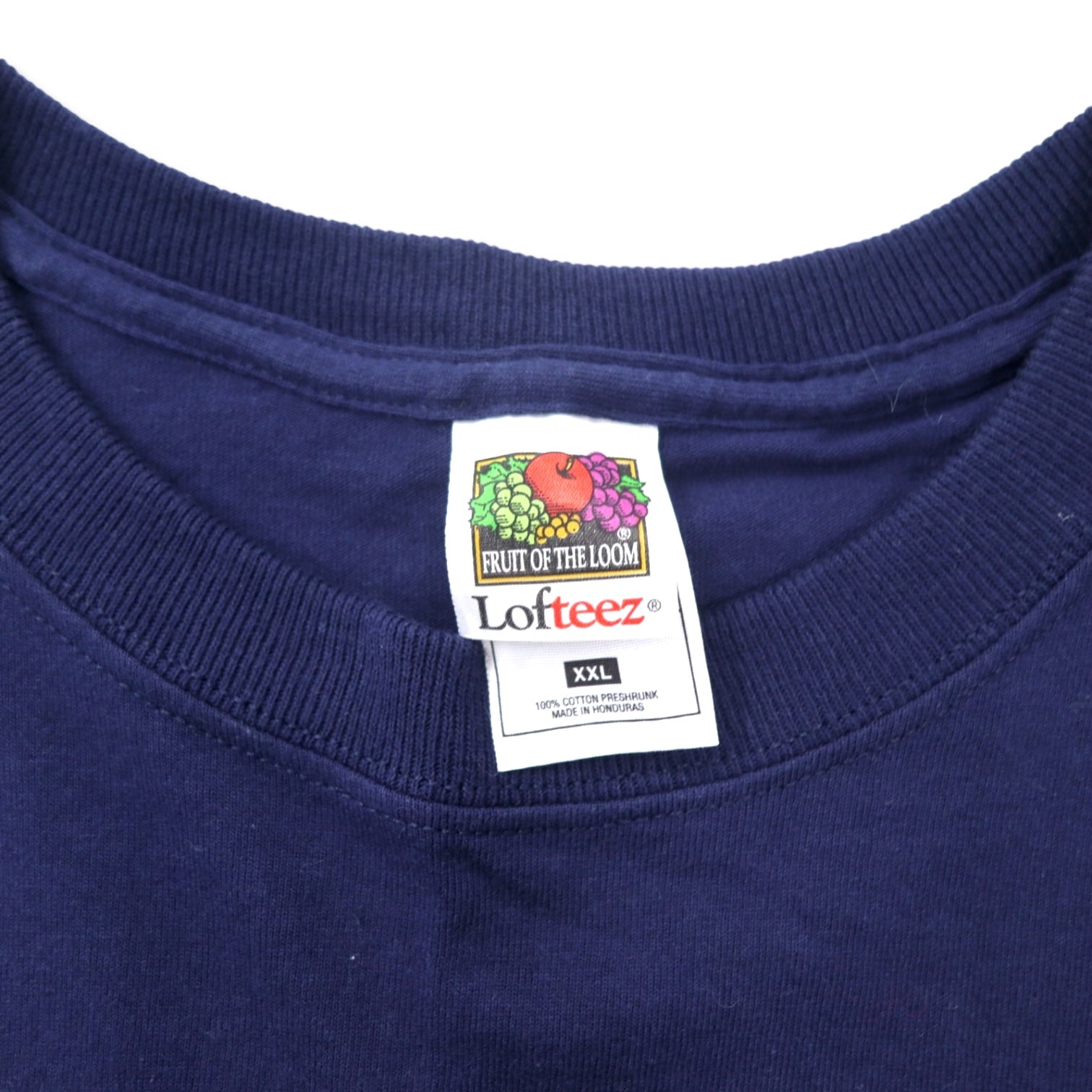 T-shirt con stampa Baseball FRUIT OF THE LOOM XXL blu navy cotone Loftdez taglia grande EL RENO INDIANS Made in Honduras