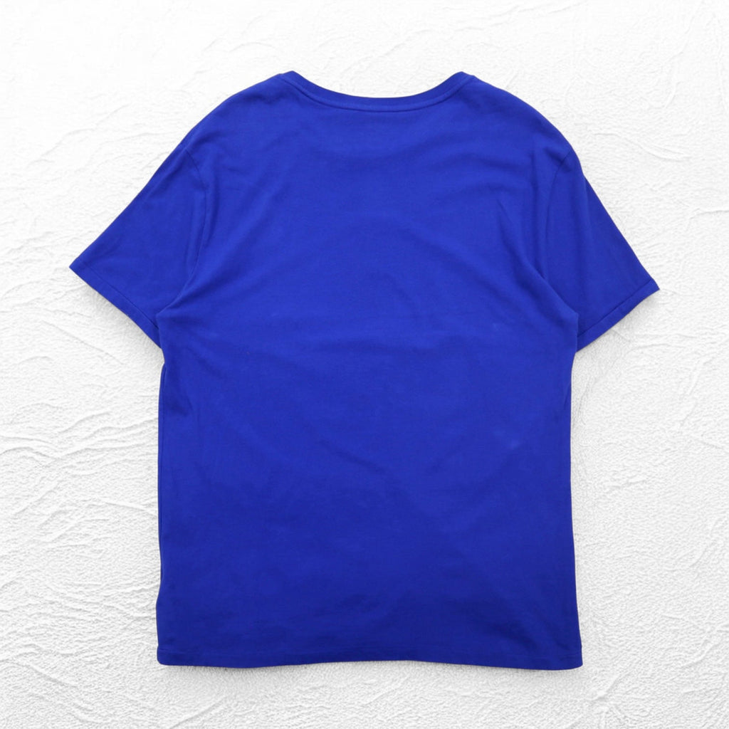 POLO RALPH LAUREN ポロベア プリント Tシャツ L ブルー コットン CUSTOM SLIM FIT