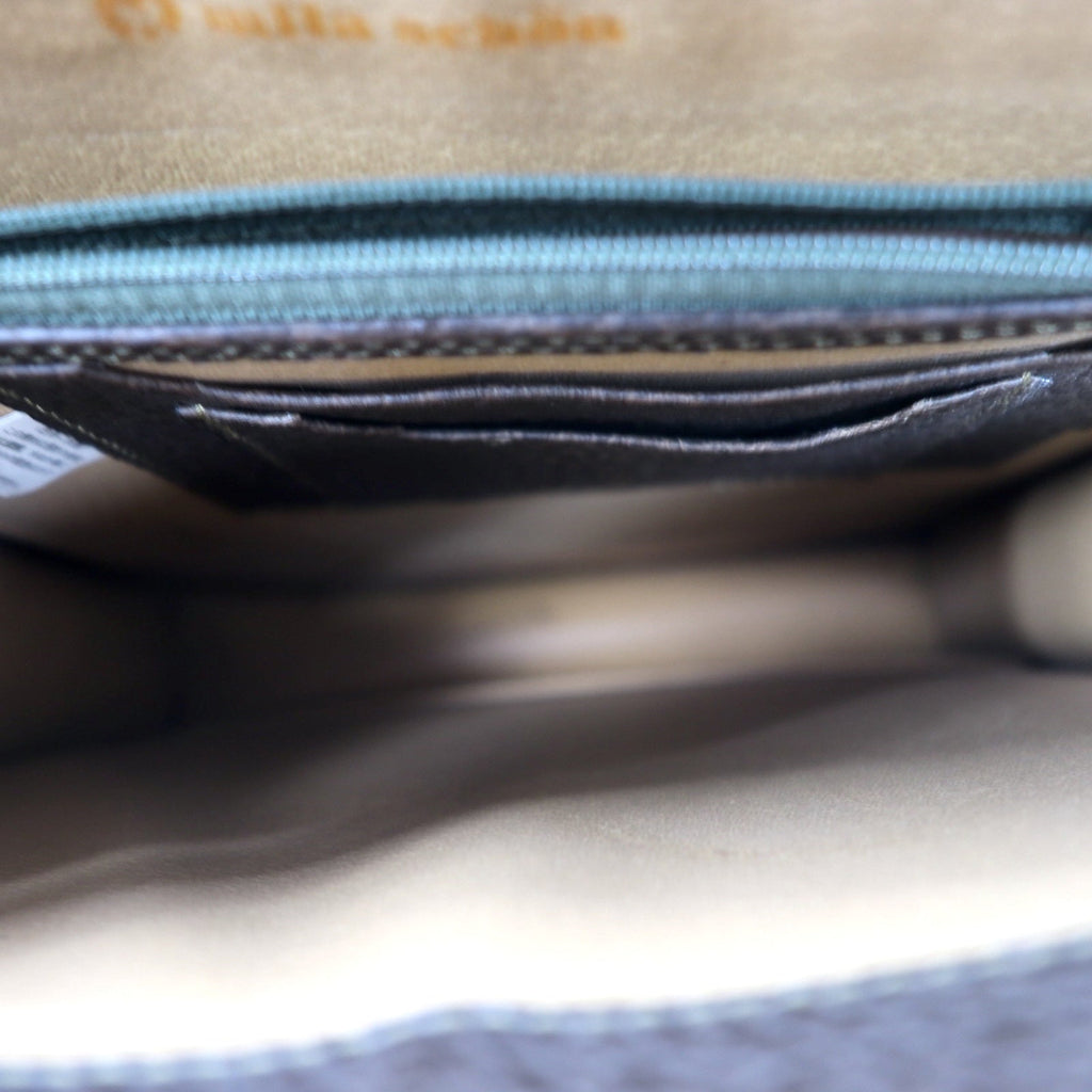Mila Schön borsa a tracolla 2WAY marrone, pelle di vacchetta martellata, mai usata