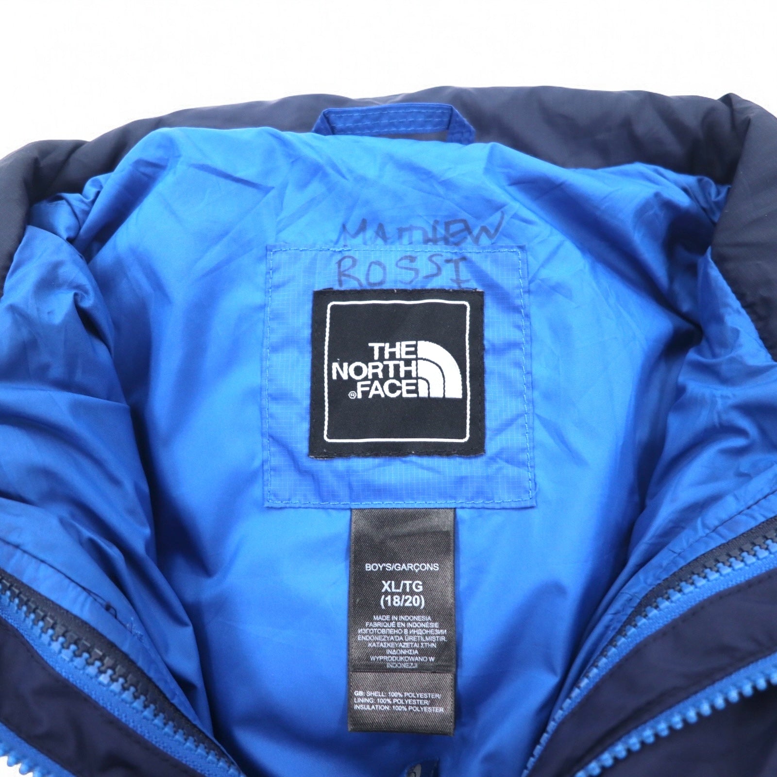 THE NORTH FACE Giacca a vento 3 in 1 taglia XL, colore blu, tecnologia HYVENT impermeabile, sistema Zip-in-Zip, imbottitura liner staccabile A20Y