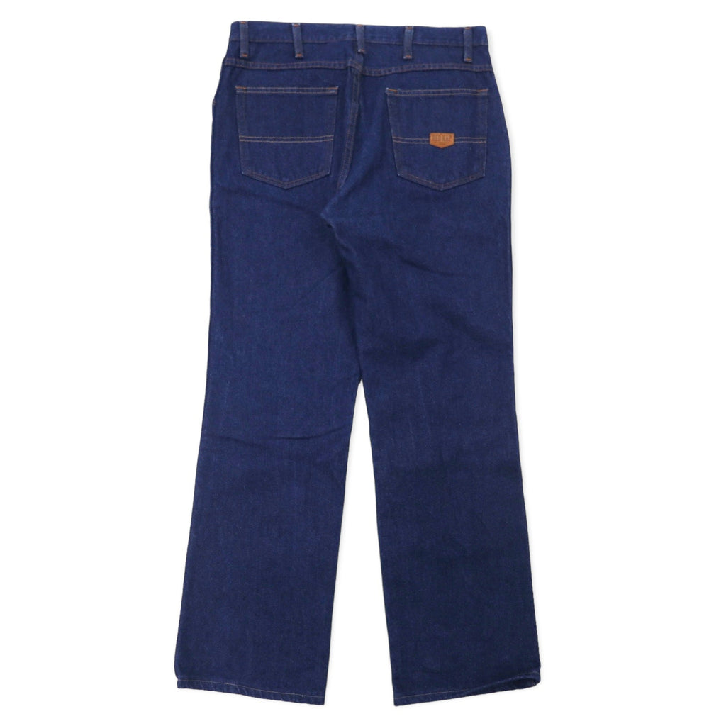 RED KAP anni '90 jeans rigidi 36 blu scuro cotone chiusura con cerniera made in Messico