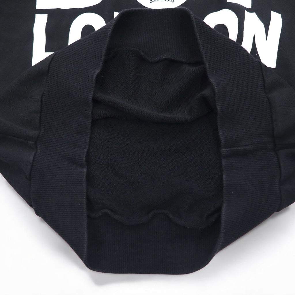 BOY LONDON felpa con cappuccio e stampa logo, taglia M, nero, cotone, made in Italy