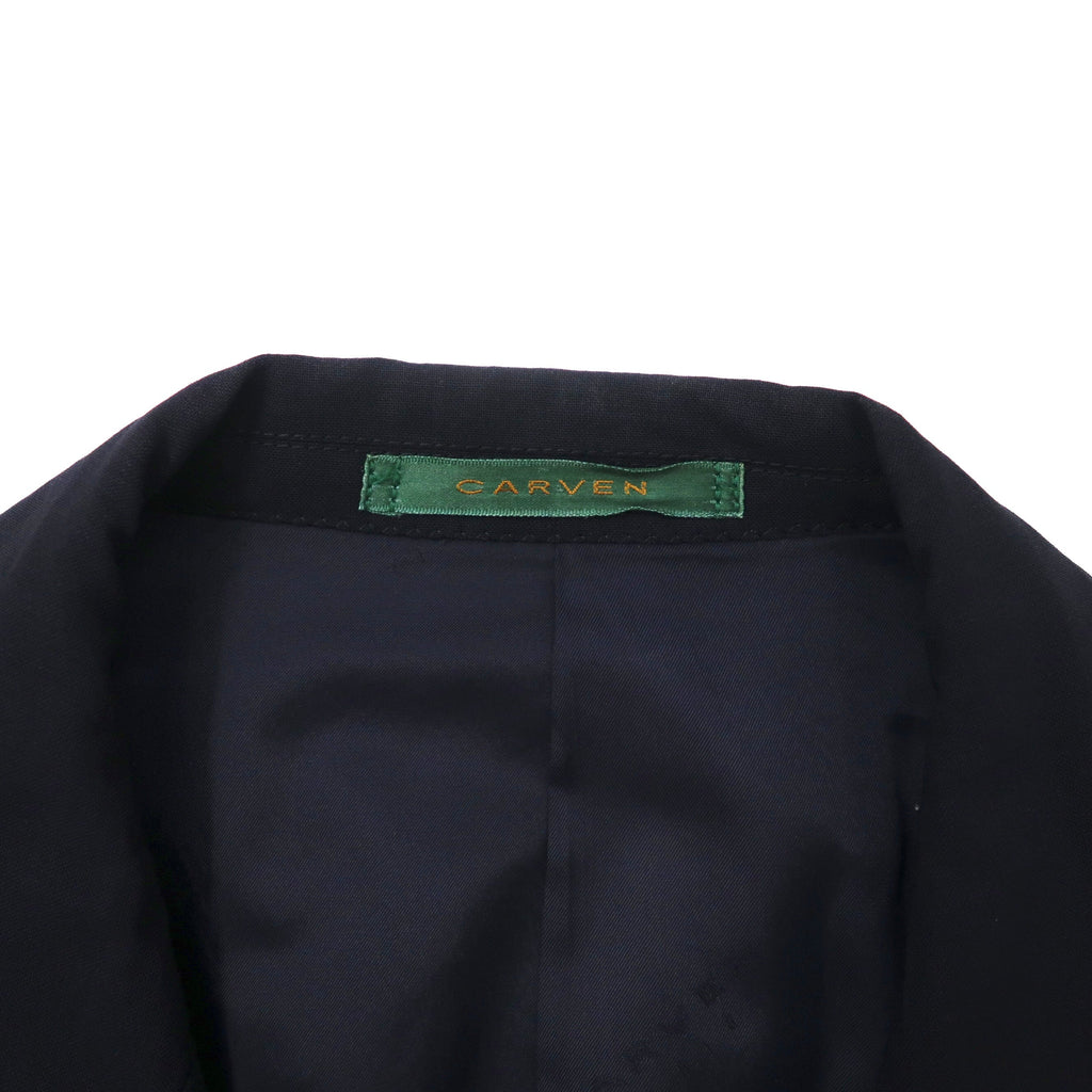 CARVEN ダブル テーラードジャケット 94-AB4 ネイビー ウール オールド