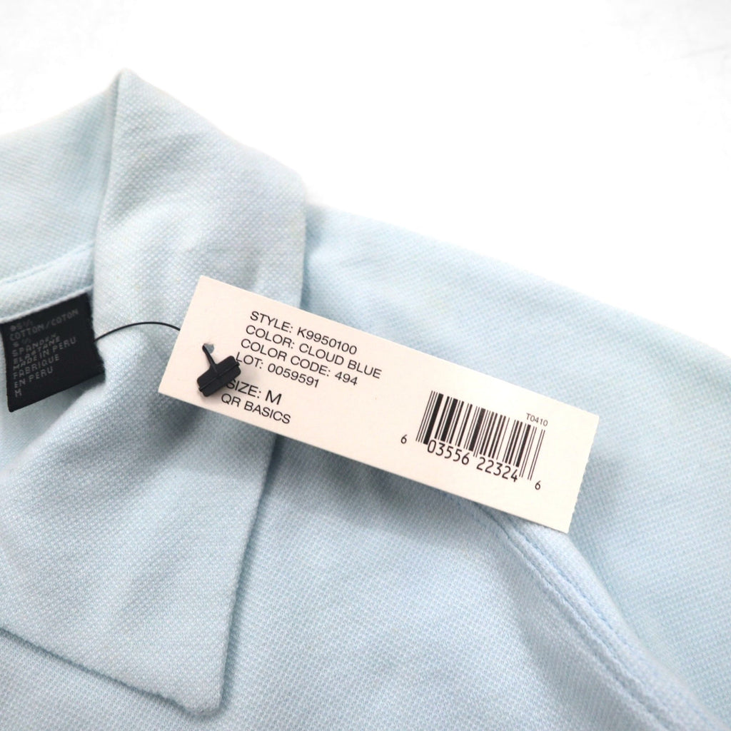 DKNY Polo zip-up M Blu Cotone Nuovo