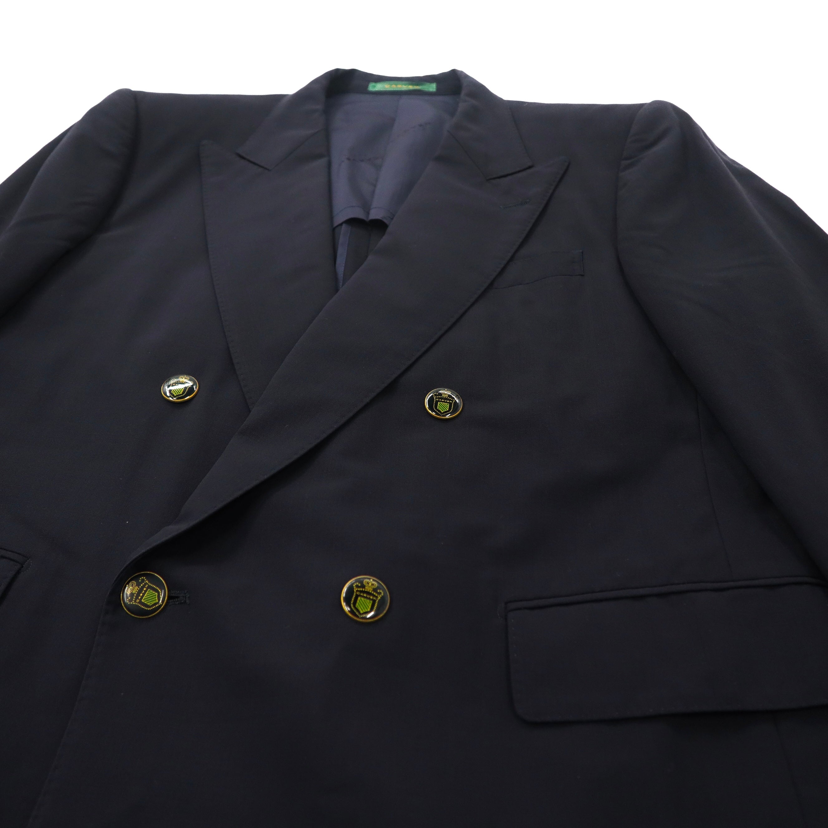 CARVEN ダブル テーラードジャケット 94-AB4 ネイビー ウール オールド