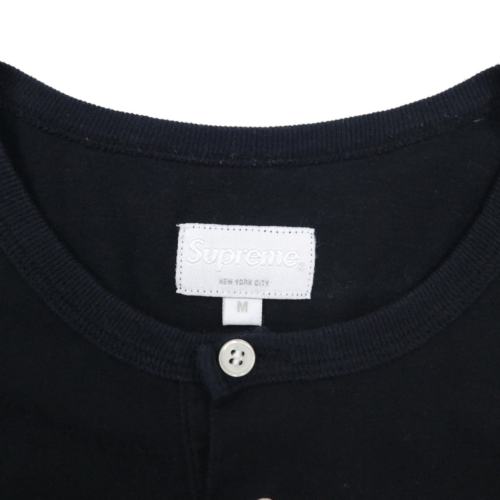 Supreme T-shirt bicolore girocollo con bottoni M Nero Bianco Logo sul retro CITY AND COUNTRY 12SS