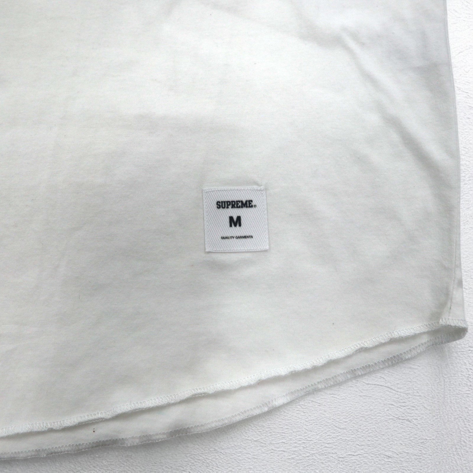 Supreme T-shirt bicolore girocollo con bottoni M Nero Bianco Logo sul retro CITY AND COUNTRY 12SS