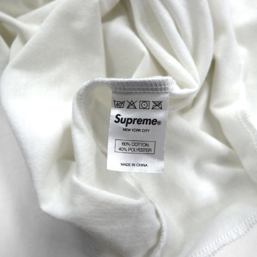 Supreme T-shirt bicolore girocollo con bottoni M Nero Bianco Logo sul retro CITY AND COUNTRY 12SS